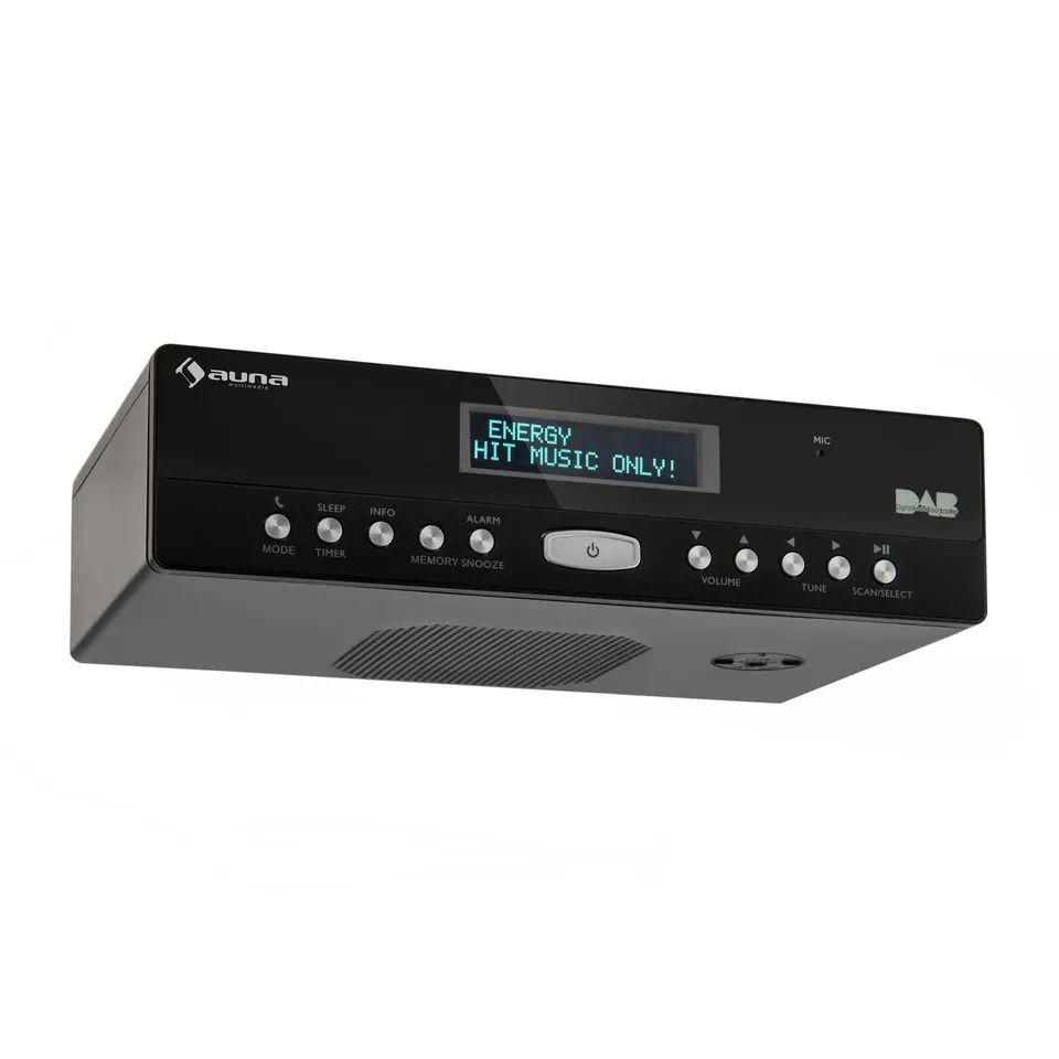 auna-kr-100-dab-unterbau-k-chenradio-mit-bluetooth-und-eieruhr-schwarz image 1