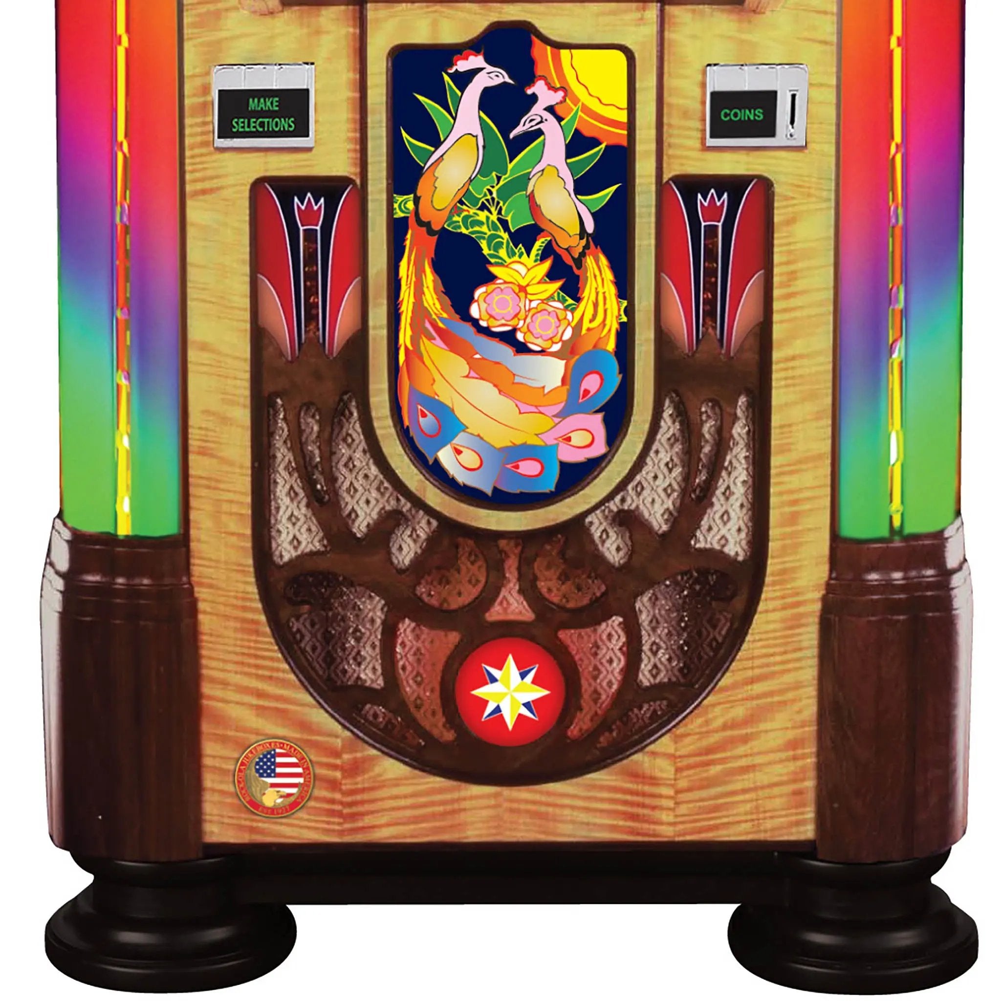 rock-ola-bubbler-peacock-cd-6-cd-jukebox-mit-5-lautsprecher-system image 3