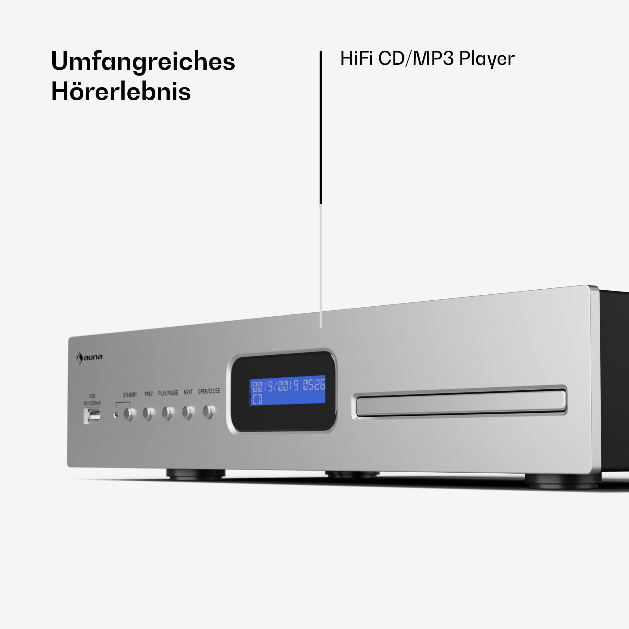 auna-art22-hifi-cd-player-mit-slot-in-usb-und-fernbedienung-silber image 2