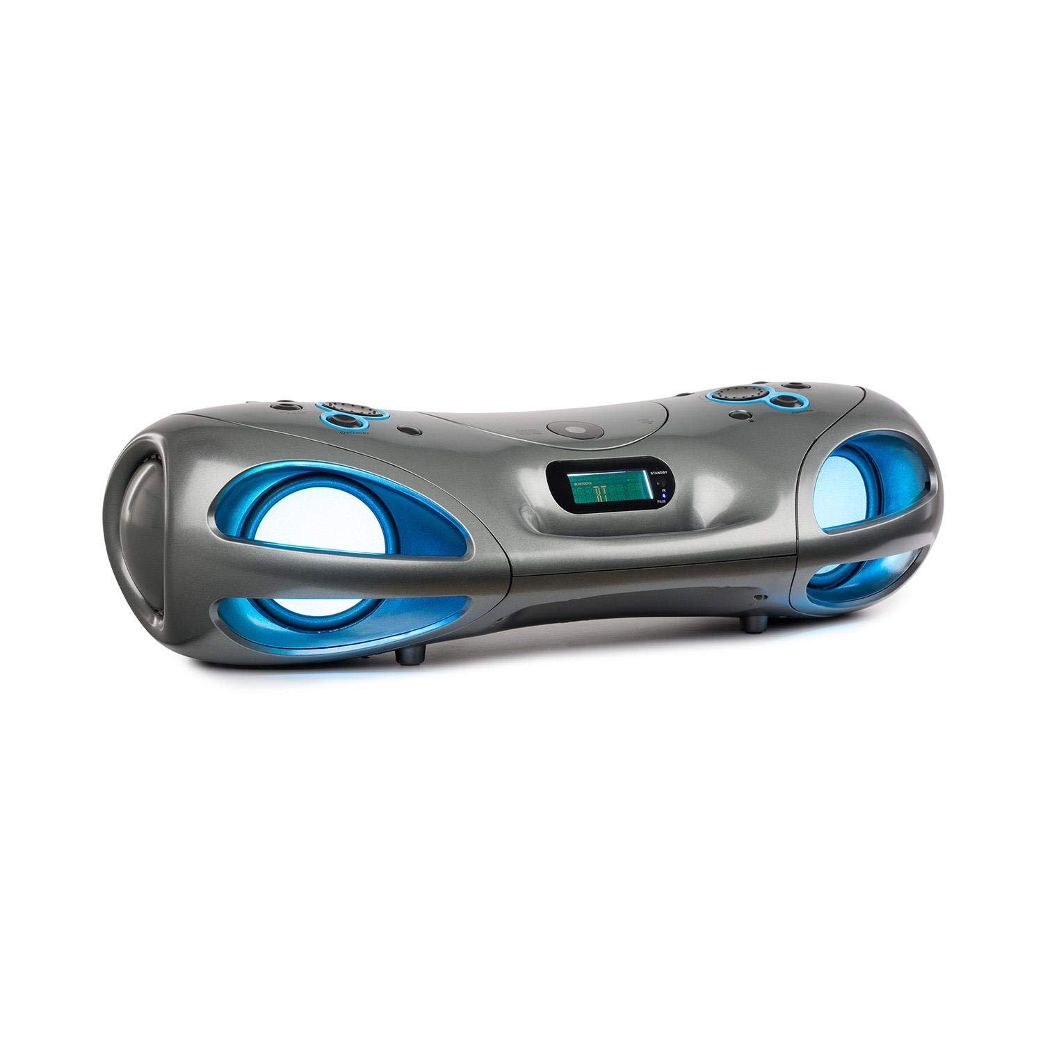 auna-spacewoofer-boombox-mit-cd-player-mobile-musikbox-40-watt-grau image 1