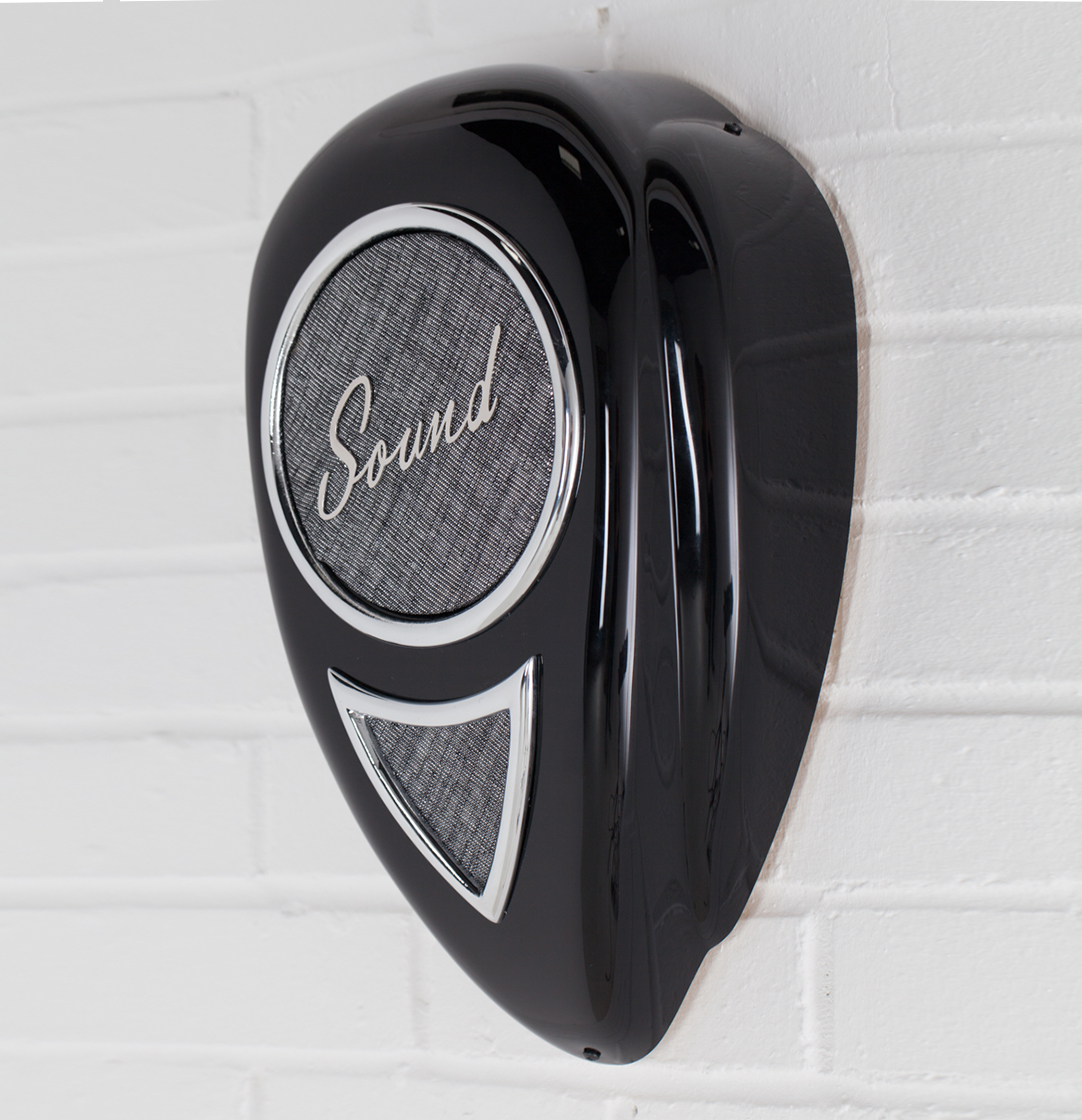 sound-leisure-teardrop-speaker-schwarz-retro-lautsprecher image 1
