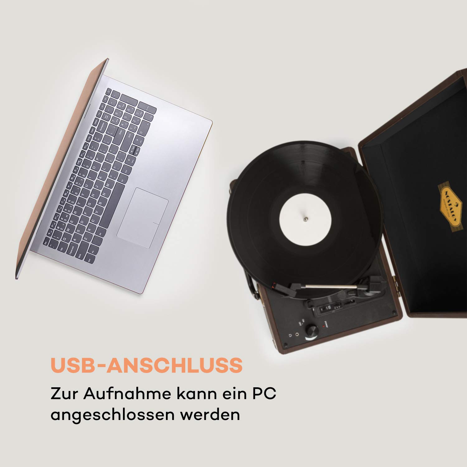 auna-peggy-sue-koffer-plattenspieler-usb-cinch-kopfh-rer-braun image 3