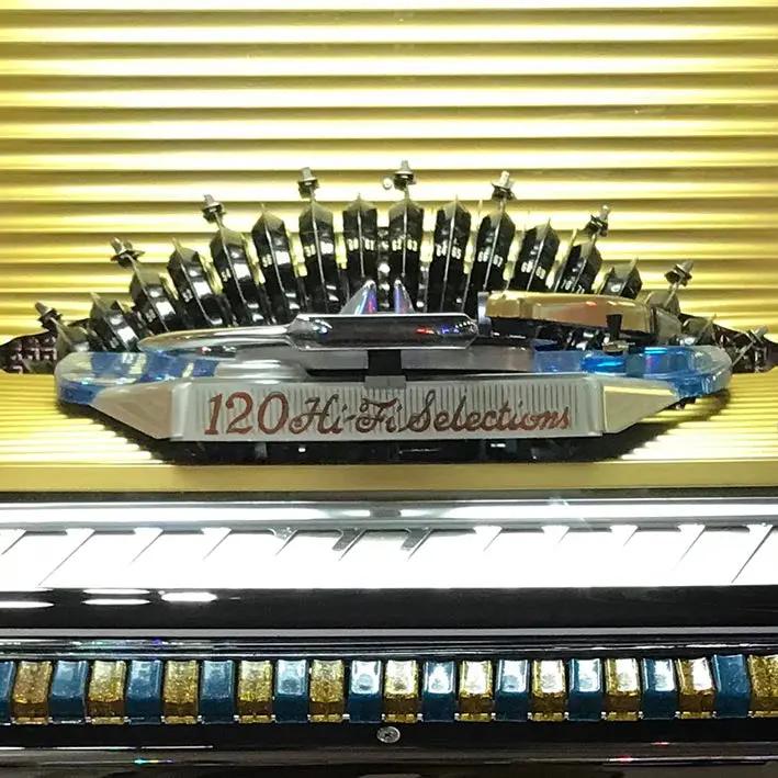 rock-ola-1454-jukebox-vintage-vinyl-jukebox-von-1956-silber image 6
