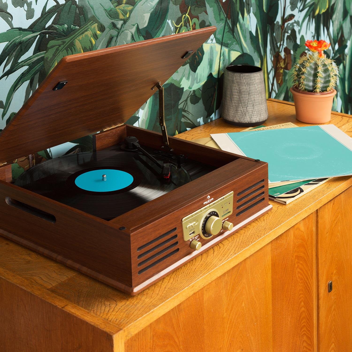 auna-tt-92b-plattenspieler-mit-usb-sd-mp3-aux-und-stereo-lautsprecher-holz image 7