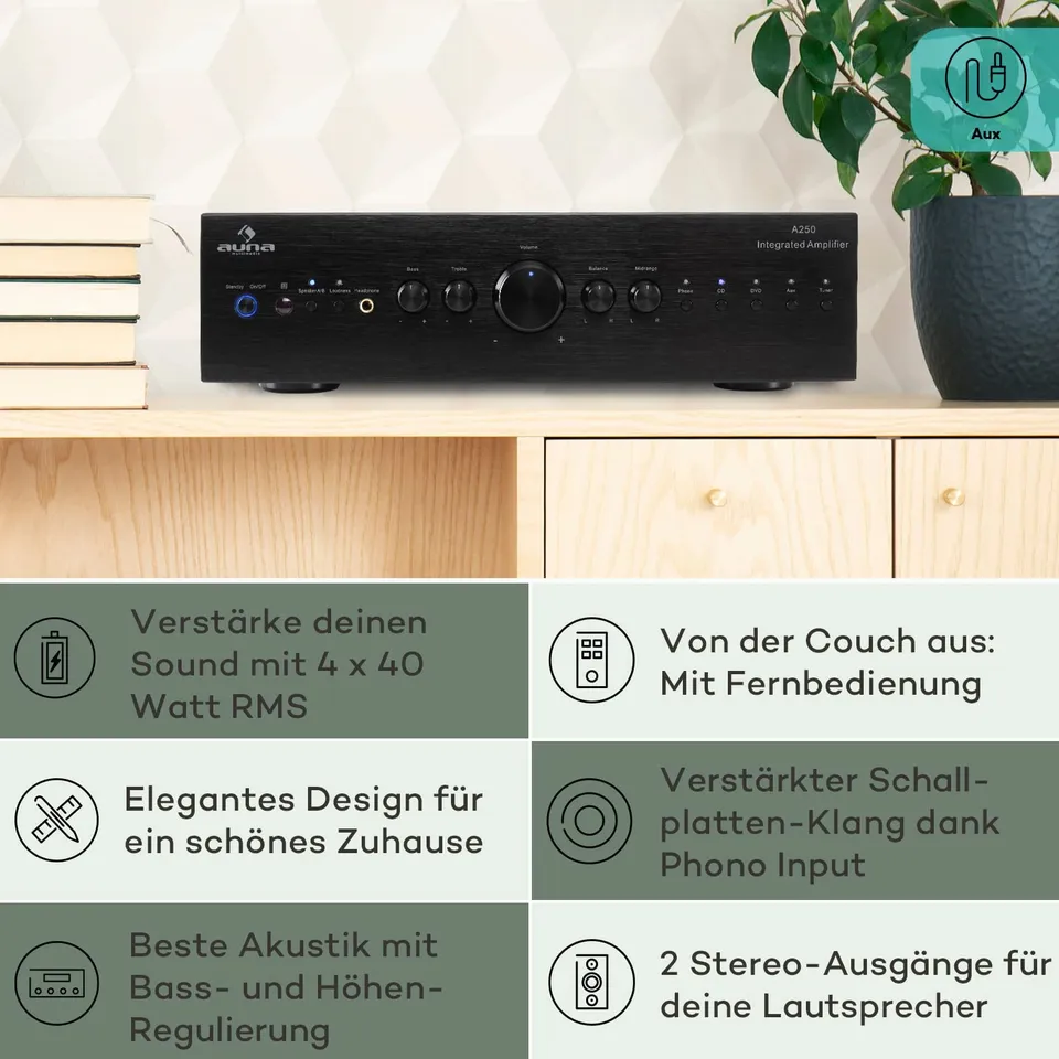 auna-av2-cd708-hifi-stereo-verst-rker-mit-5-cinch-eing-ngen-und-3-band-eq image 1