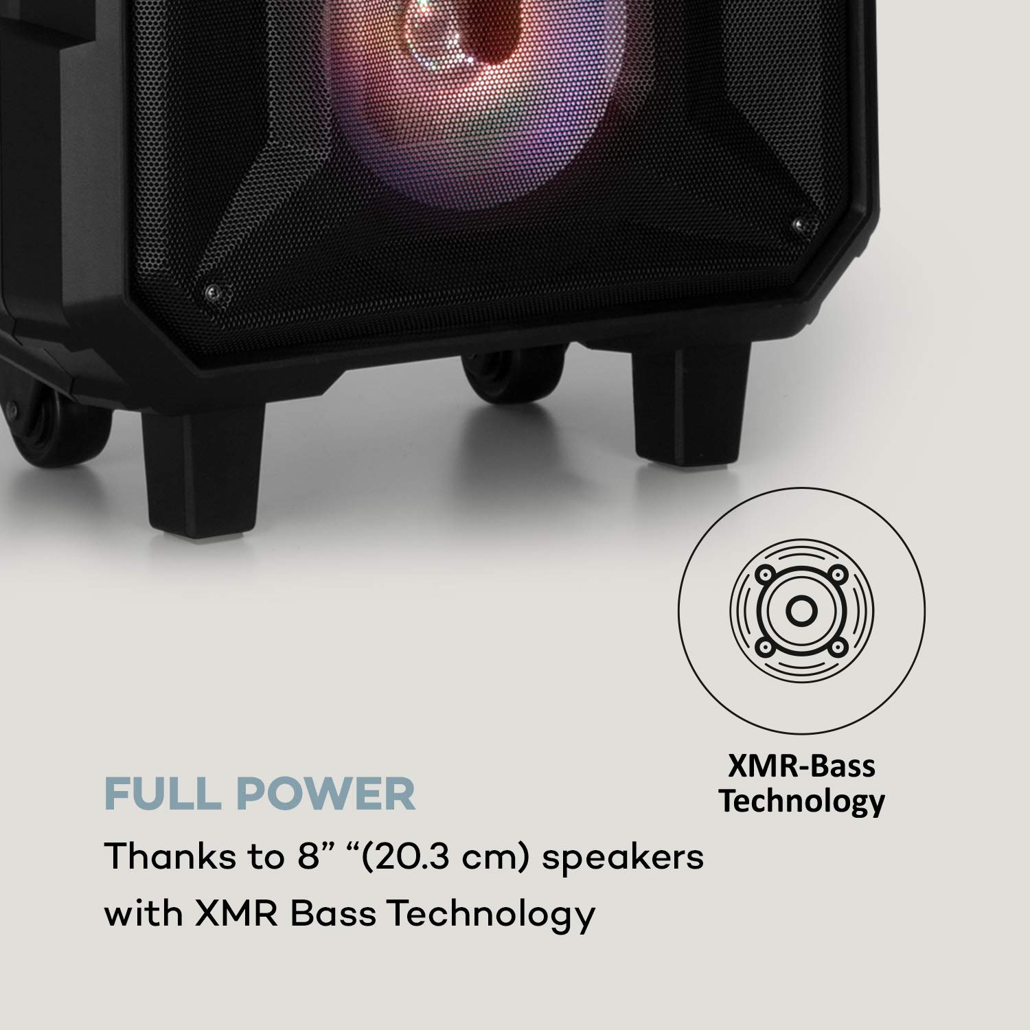 auna-centerstage-8-mobile-karaoke-anlage-bluetooth-lautsprecher-mit-14-1-display image 7