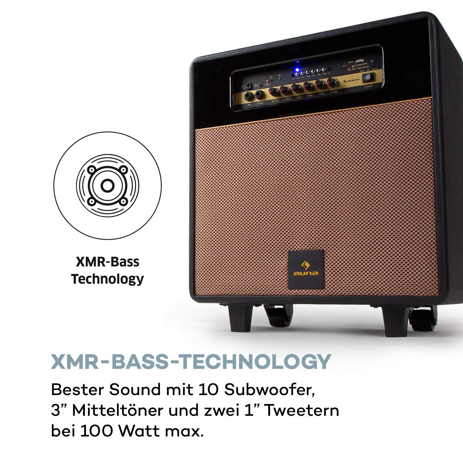 auna-streetstar-retro-30-mobile-pa-anlage-mit-bluetooth-10-zoll-woofer-100w-vhf- image 6
