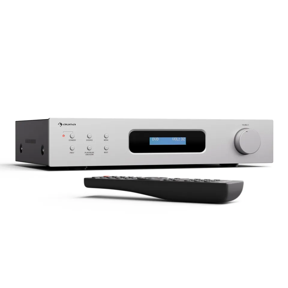 auna-art22-hifi-stereo-verst-rker-mit-bluetooth-dab-2x60w-wei-silber image 1