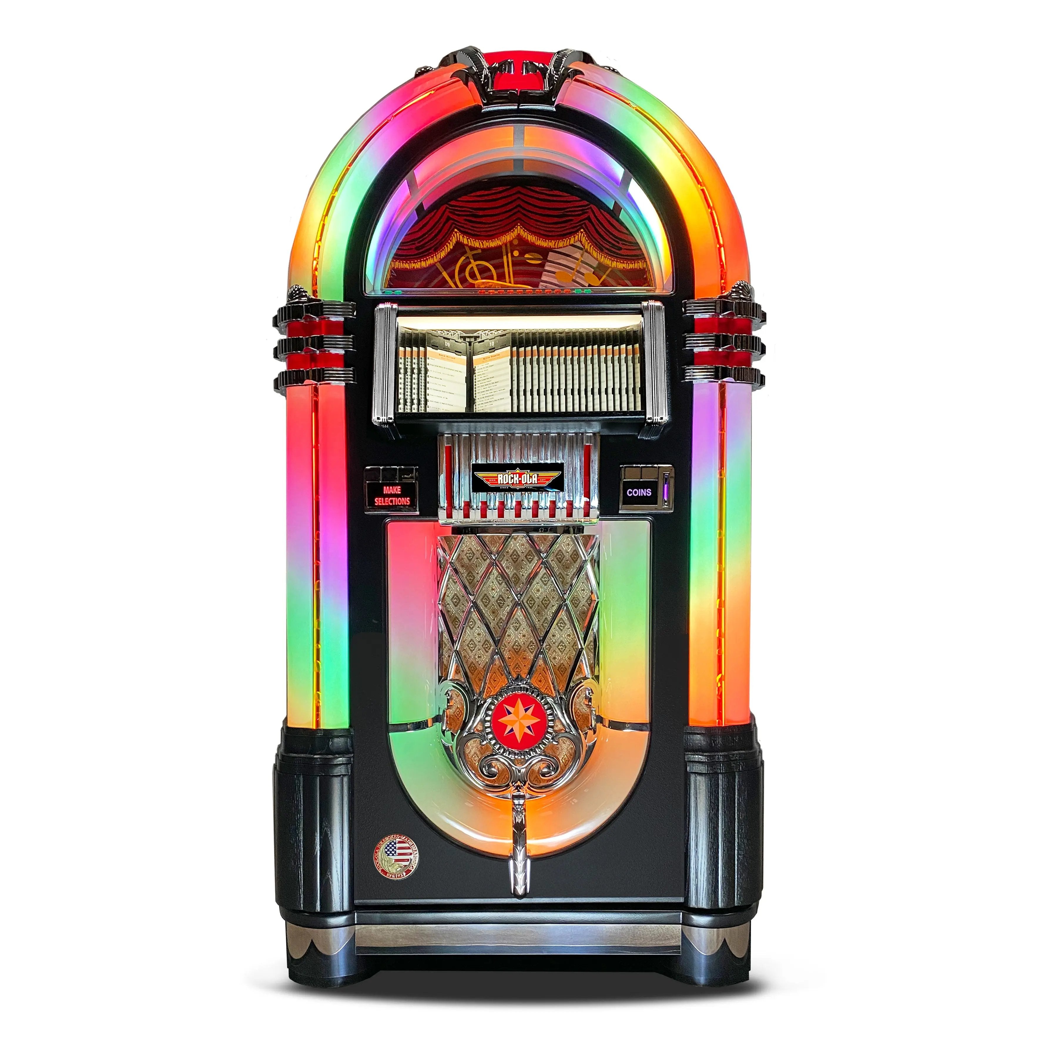 rock-ola-bubbler-cd-8-jukebox-schwarz-cd-musikbox-mit-bluetooth image 1
