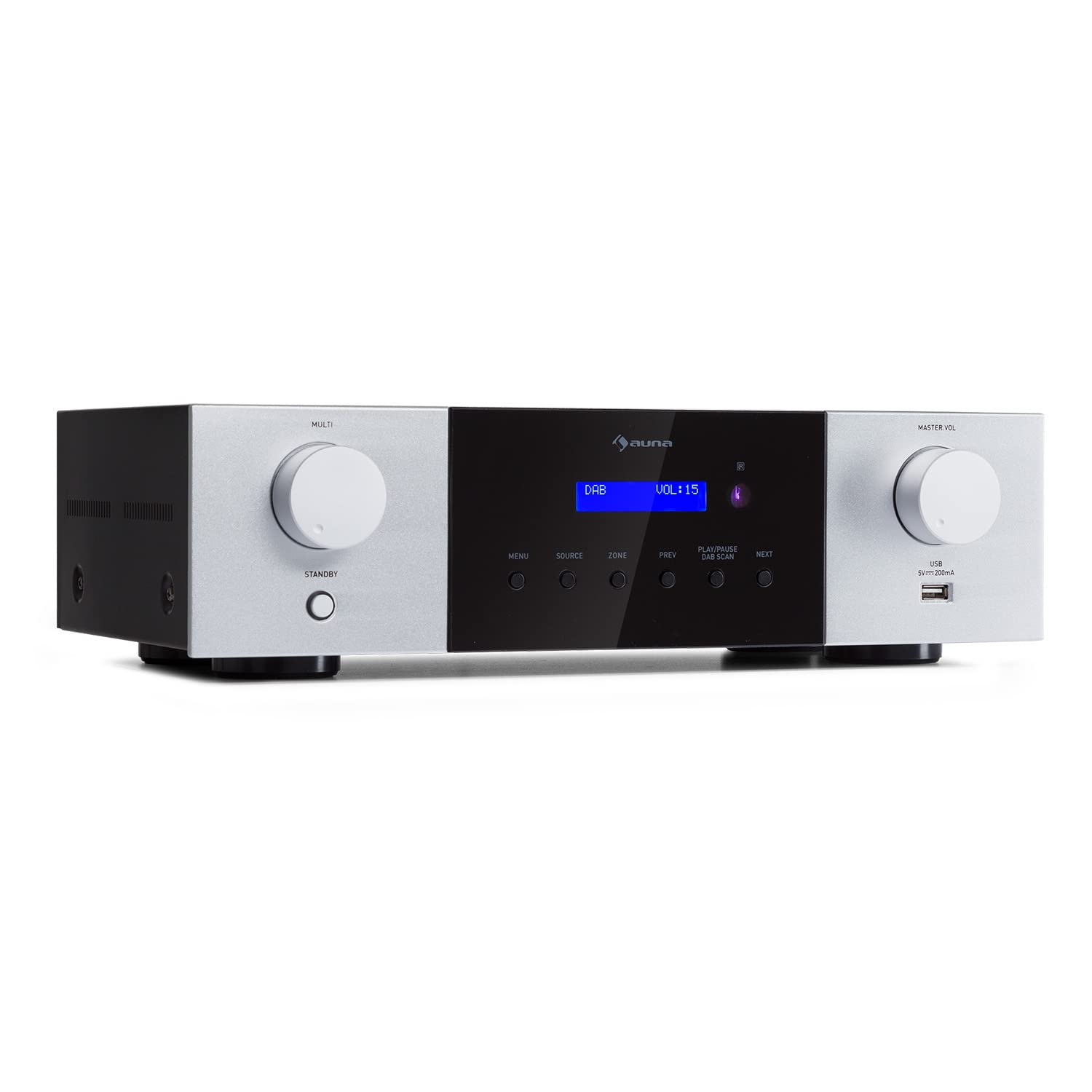 auna-amp-4000-dab-hifi-stereo-verst-rker-mit-dab-und-bluetooth-schwarz-wei image 1