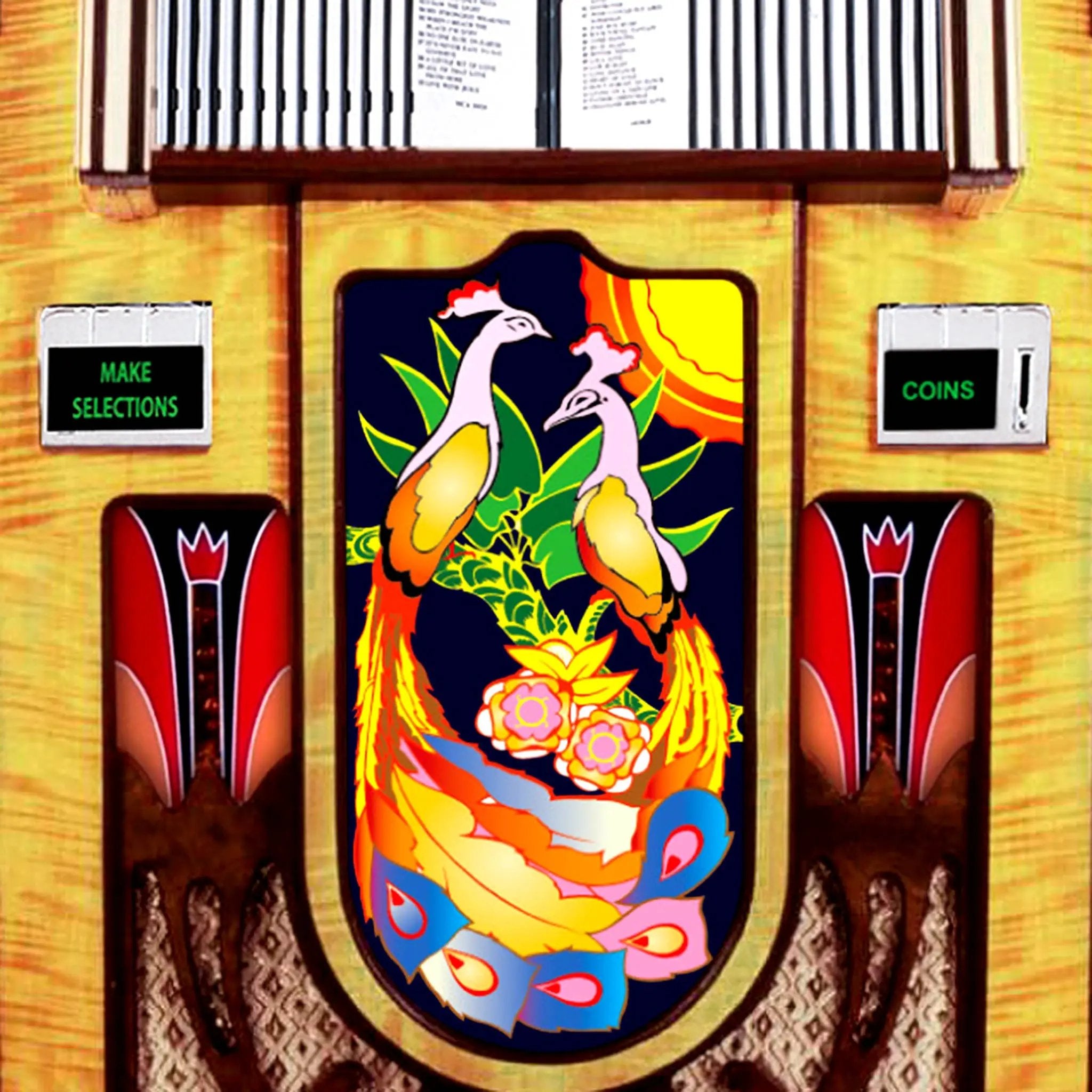 rock-ola-bubbler-peacock-cd-6-cd-jukebox-mit-5-lautsprecher-system image 4