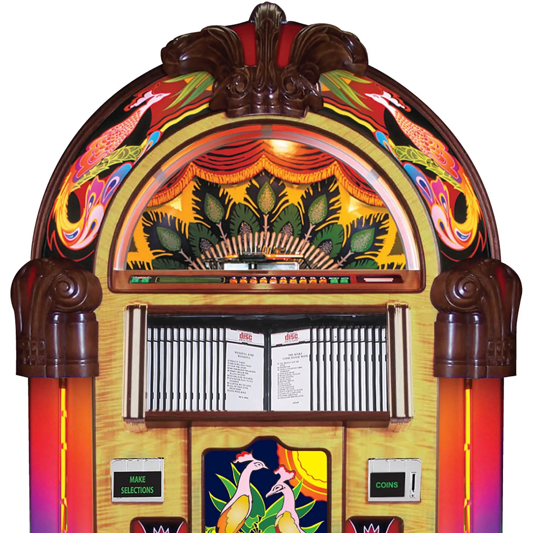rock-ola-bubbler-peacock-cd-6-cd-jukebox-mit-5-lautsprecher-system image 7