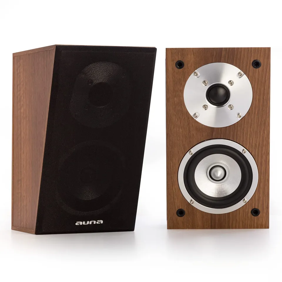 auna-two-hi-fi-lautsprecher-boxen-paar-passiv-100w-mit-60w-rms-subwoofer-schwarz image 1