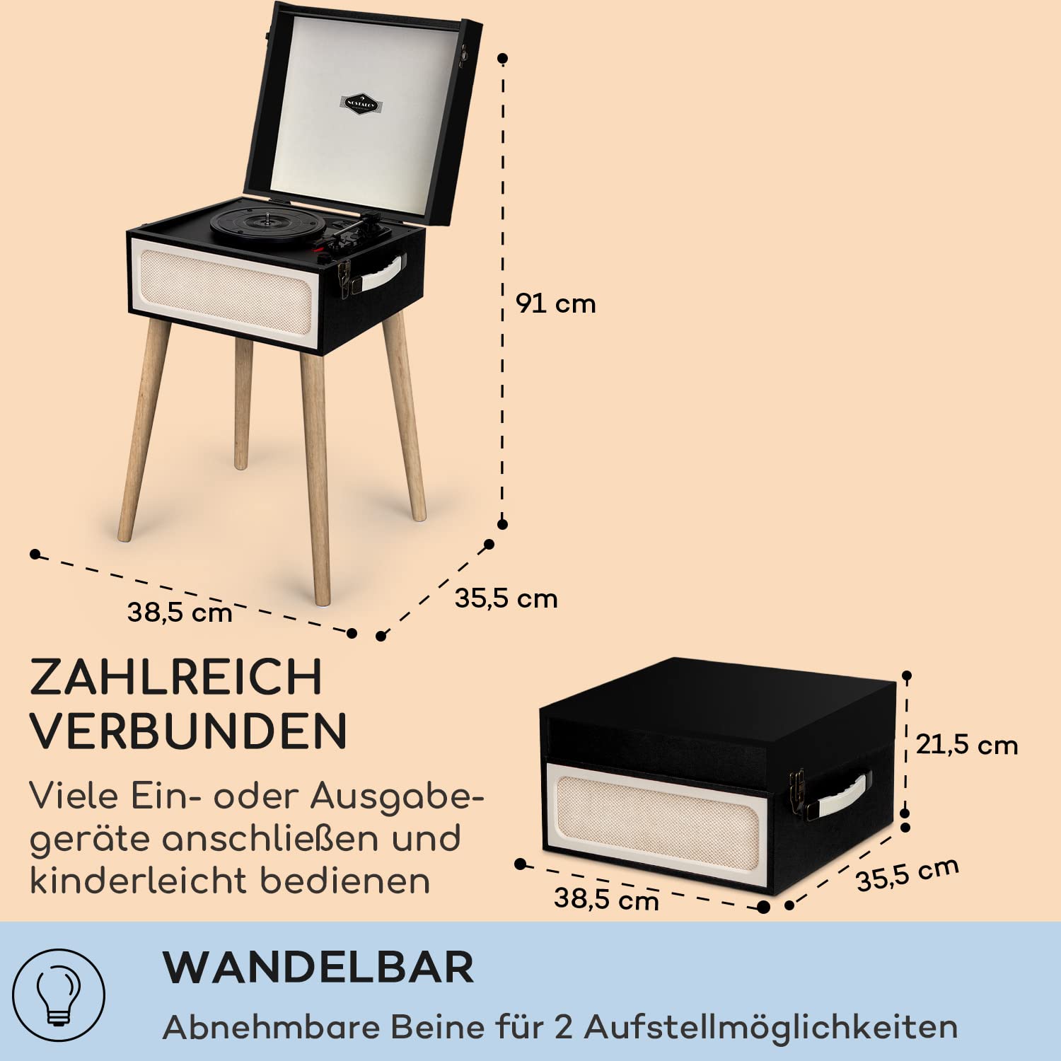 auna-plattenspieler-retro-mit-lautsprecher-cd-player-bluetooth-und-usb-vinyl-pla image 6