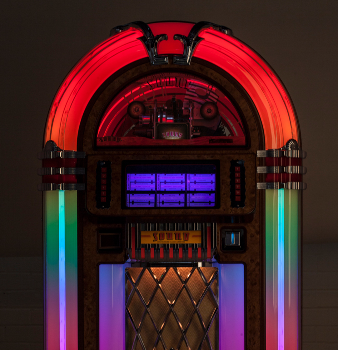 sound-leisure-sl45-vinyl-jukebox-wurlitzer-1015-tribut image 4