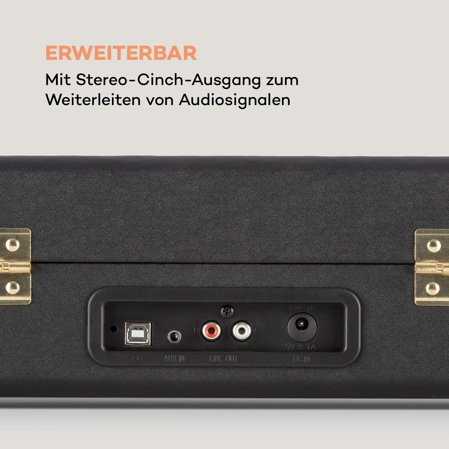 auna-peggy-sue-koffer-plattenspieler-usb-cinch-kopfh-rer-schwarz-gold image 5