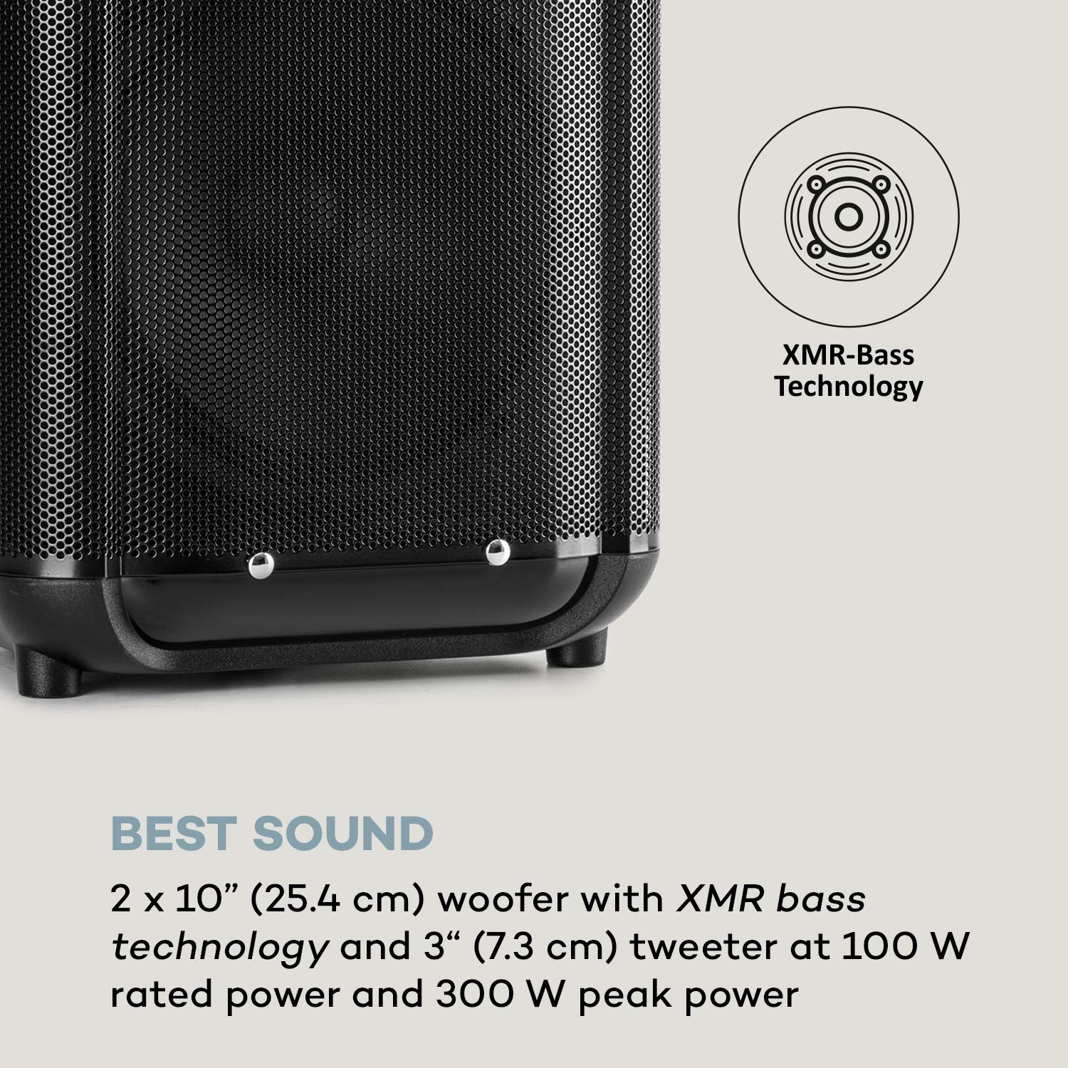 auna-moving-2100-mobile-2x10-pa-anlage-karaokeanlage-300w-max-schwarz image 3