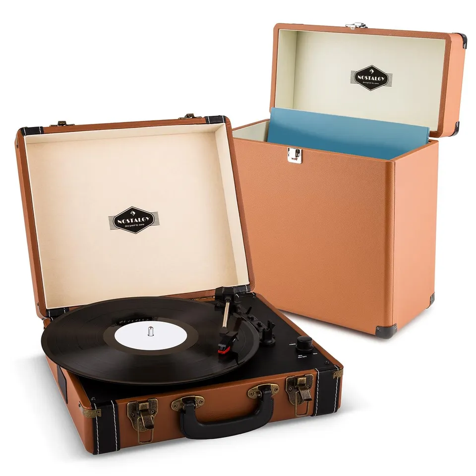 auna-jerry-lee-record-collector-set-schallplattenspieler-plattenkoffer-f-r-30-lp image 1