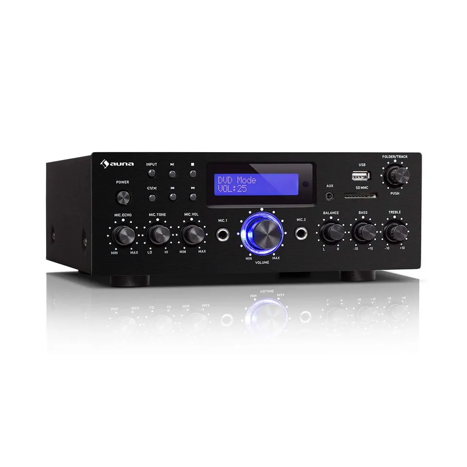 auna-amp-5-bt-hifi-verst-rker-2x50w-mit-bluetooth-usb-sd-und-mikrofon-schwarz image 1