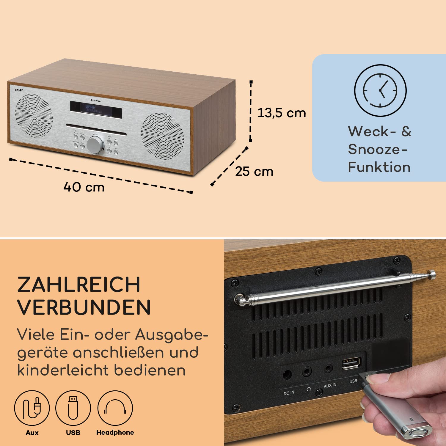 auna-silver-star-cd-player-mit-dab-und-ukw-radio-bluetooth-holz-optik-braun image 6