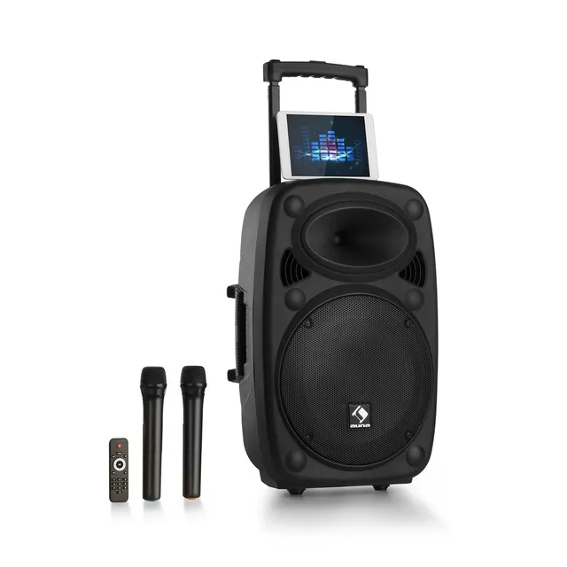 auna-streetstar-mobile-pa-anlage-12-zoll-800-watt-mit-funkmikrofon-schwarz image 1