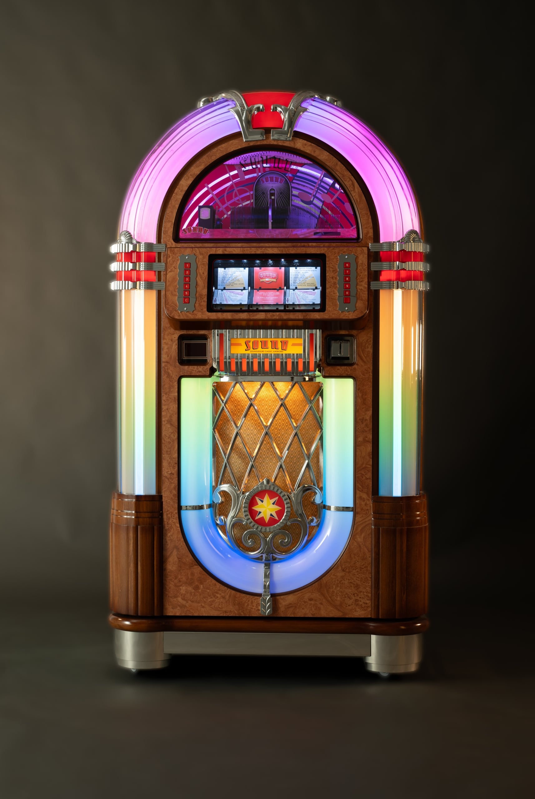 sound-leisure-sl15-slimline-cd-jukebox-mid-oak image 3