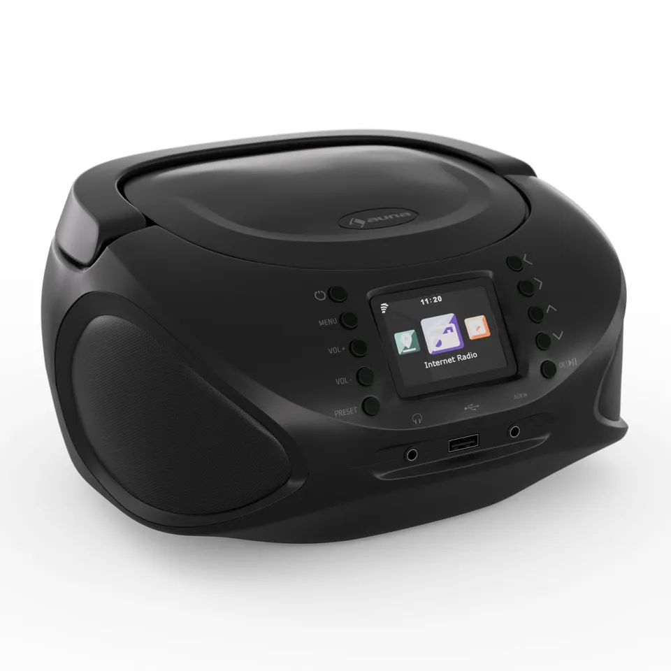 auna-roadie-smart-tragbare-stereoanlage-cd-mp3-internet-dab-ukw-radio-bluetooth- image 1