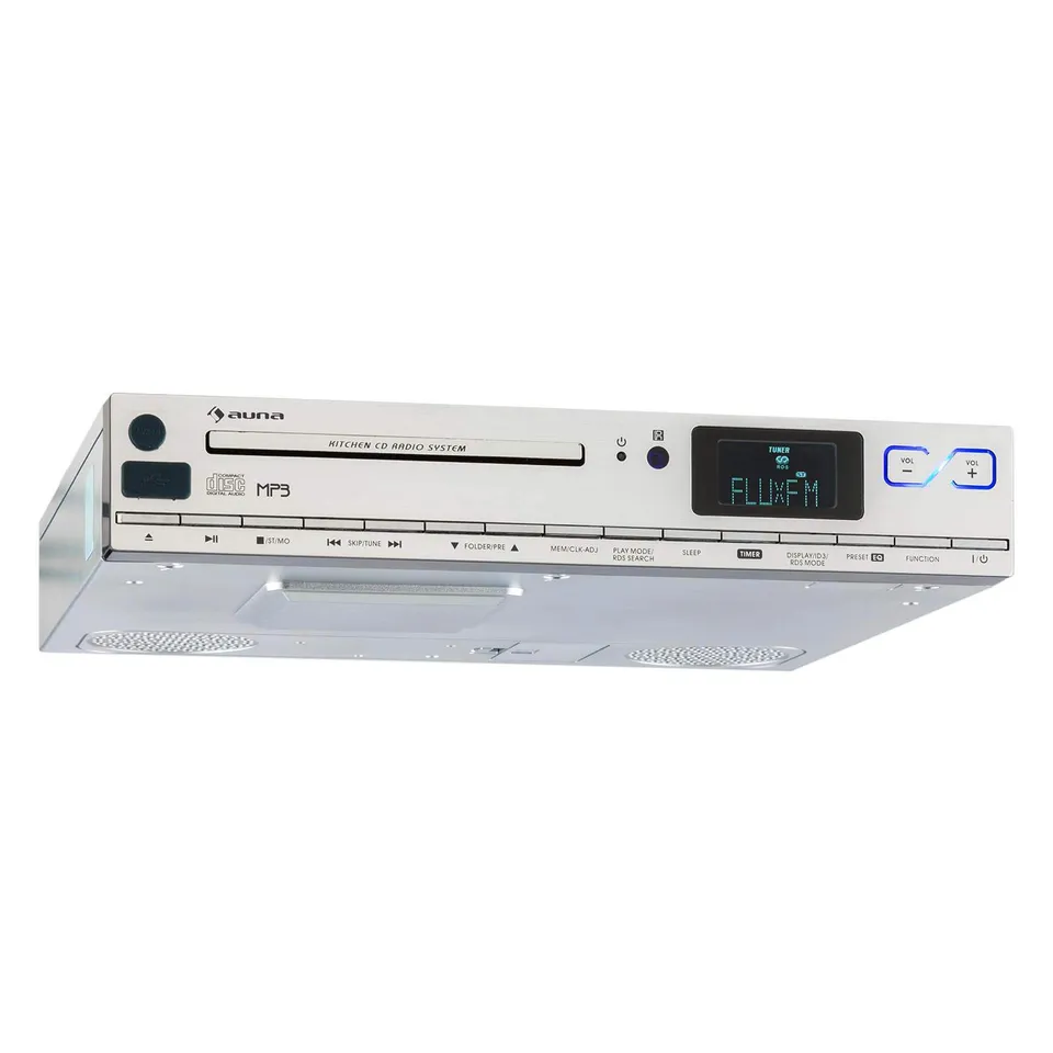 auna-kcd-20-k-chenradio-unterbauradio-mit-cd-usb-aux-silber image 1