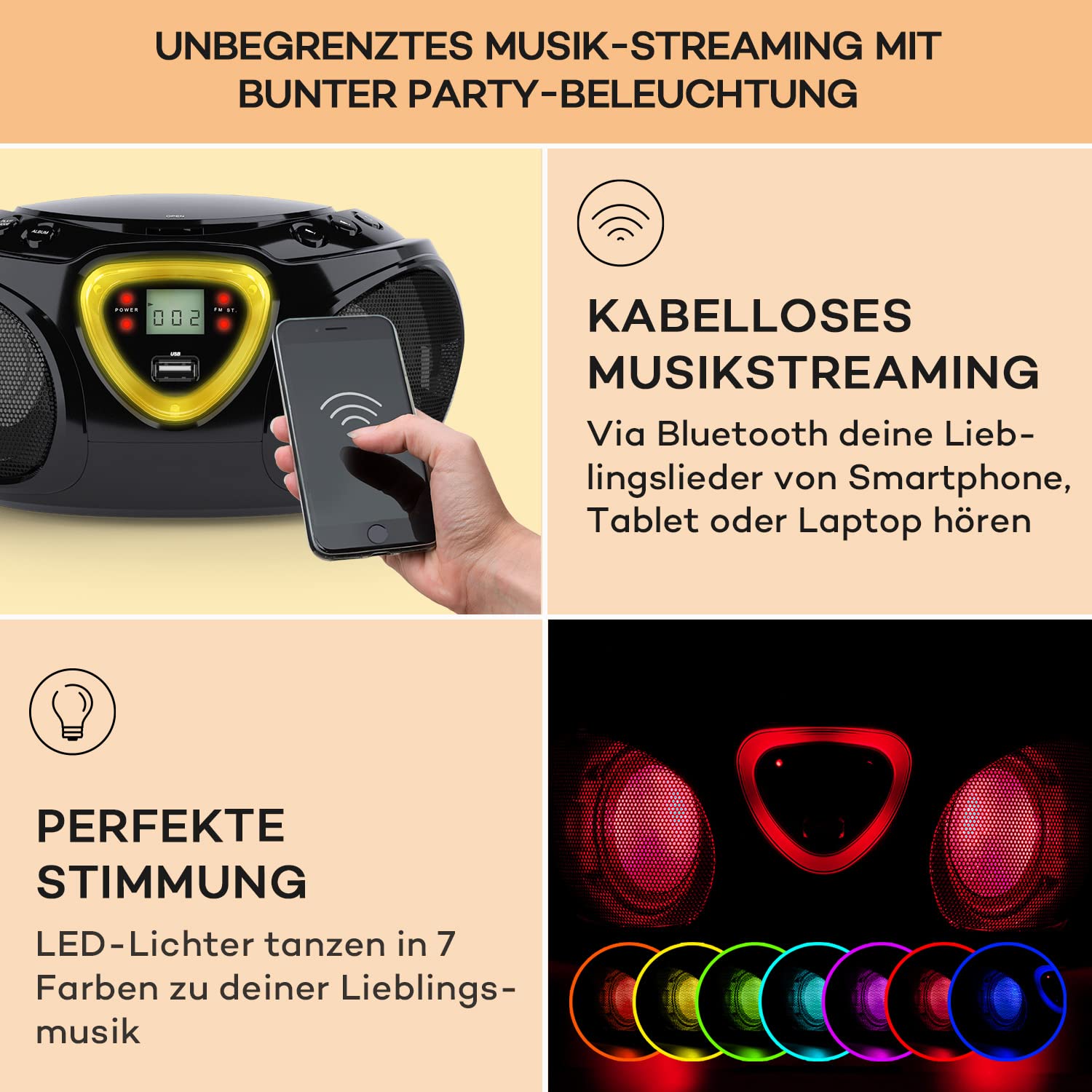 auna-roadie-cd-radio-boombox-mit-bluetooth-usb-und-led-licht-schwarz image 4