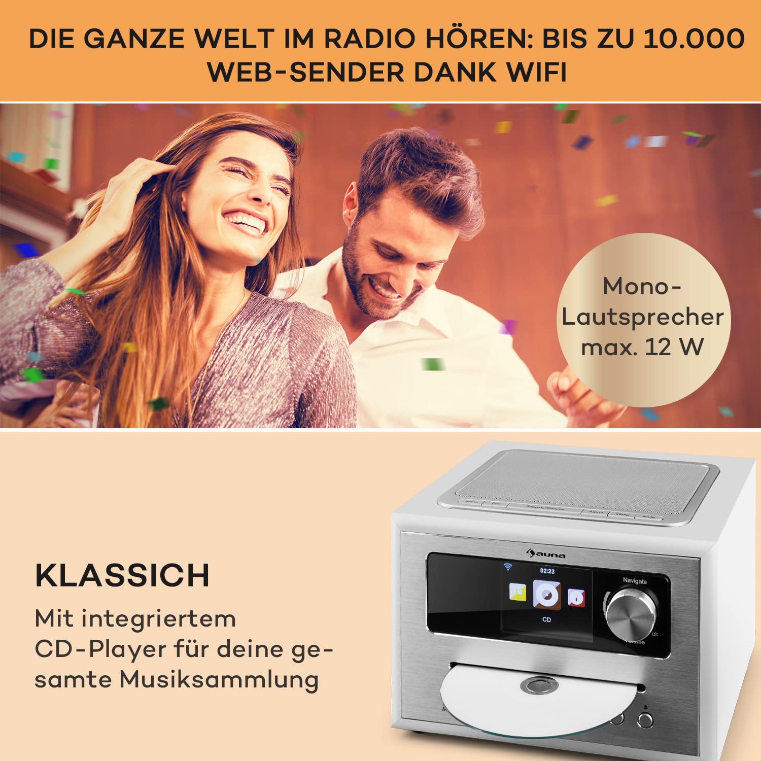 auna-silver-star-cube-micro-anlage-wei-mit-cd-und-10-watt-rms image 3