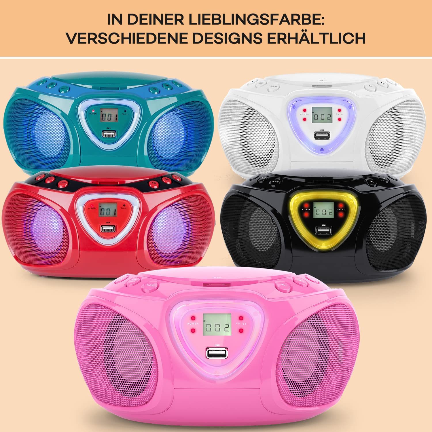 auna-roadie-tragbares-cd-radio-mit-bluetooth-5-0-usb-und-aux-boombox-mit-led-dis image 7
