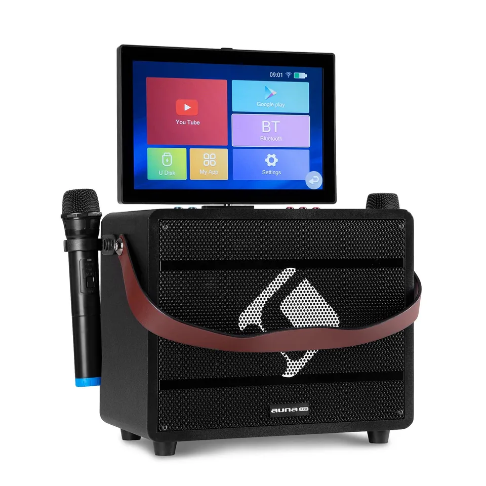 auna-pa-karaoke-maschine-mit-2-mikrofonen-12-1-cm-display-wifi-und-bluetooth image 1