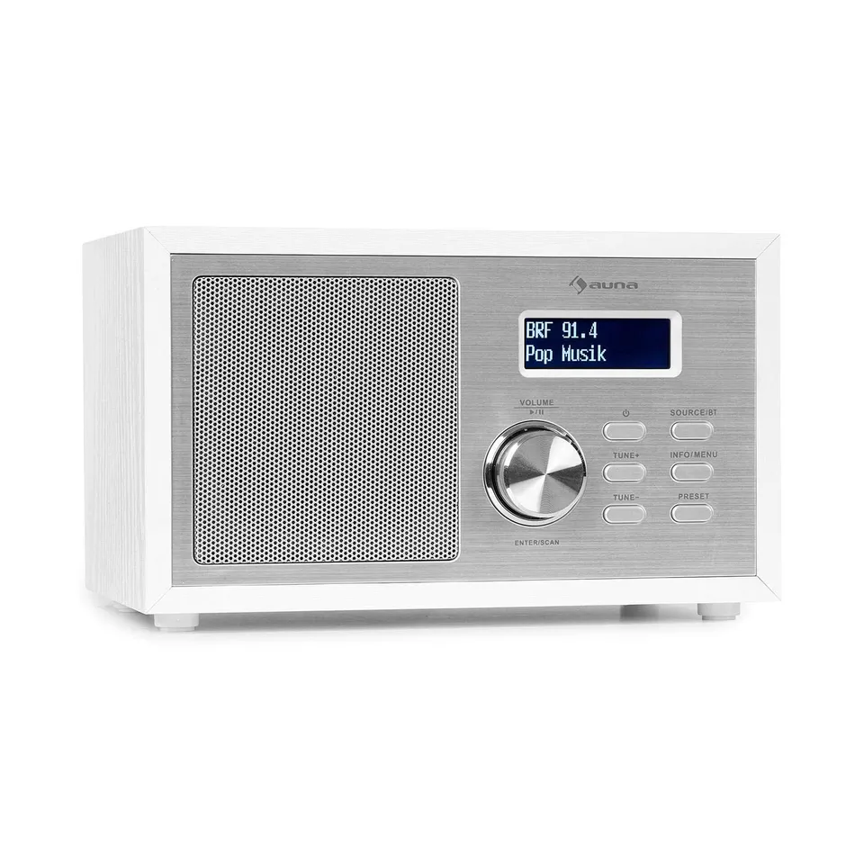 auna-ambient-dab-radio-mit-bluetooth-5-0-kompakt-radio-in-wei-holzoptik image 1