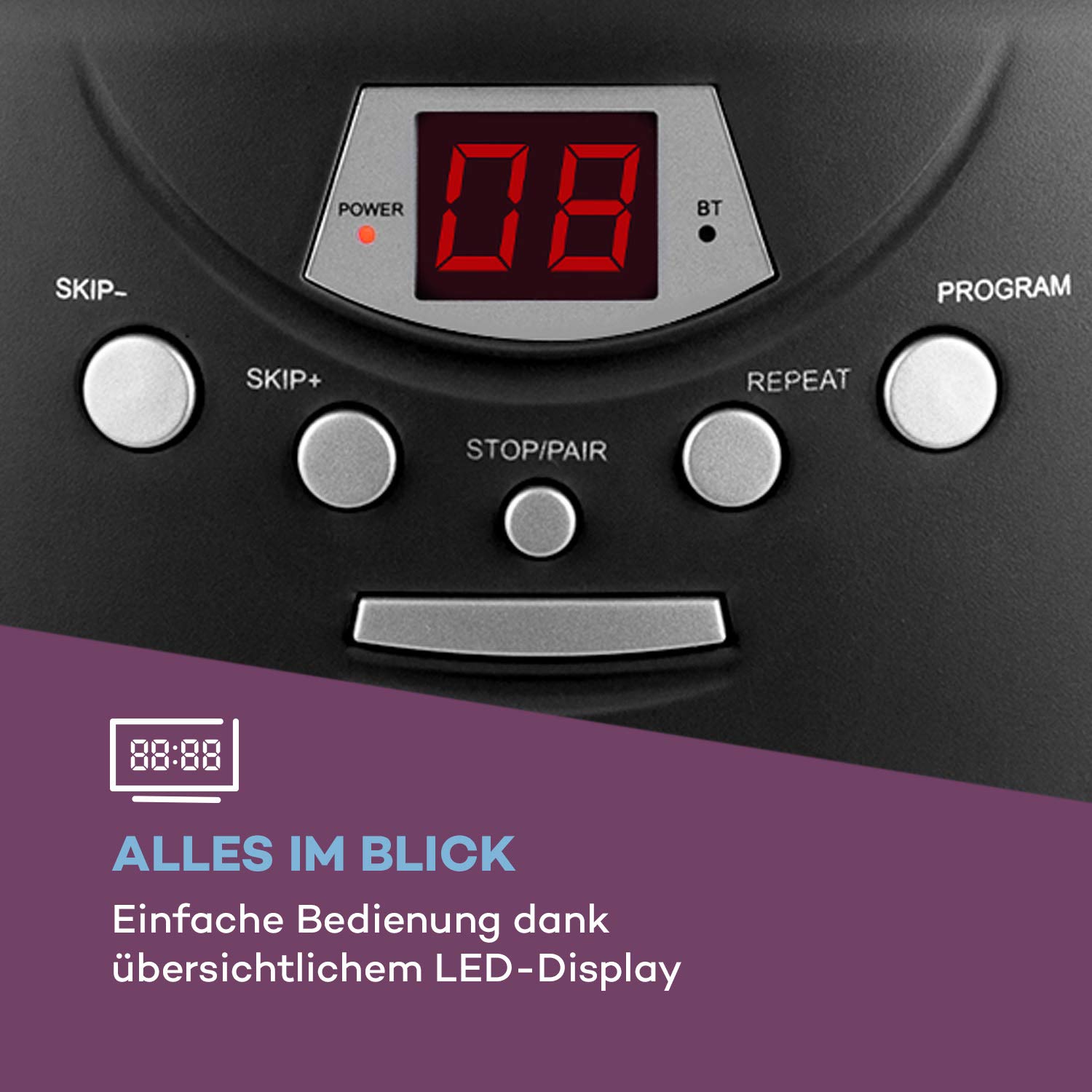 auna-black-bonbon-cd-boombox-bluetooth-ukw-schwarz image 3