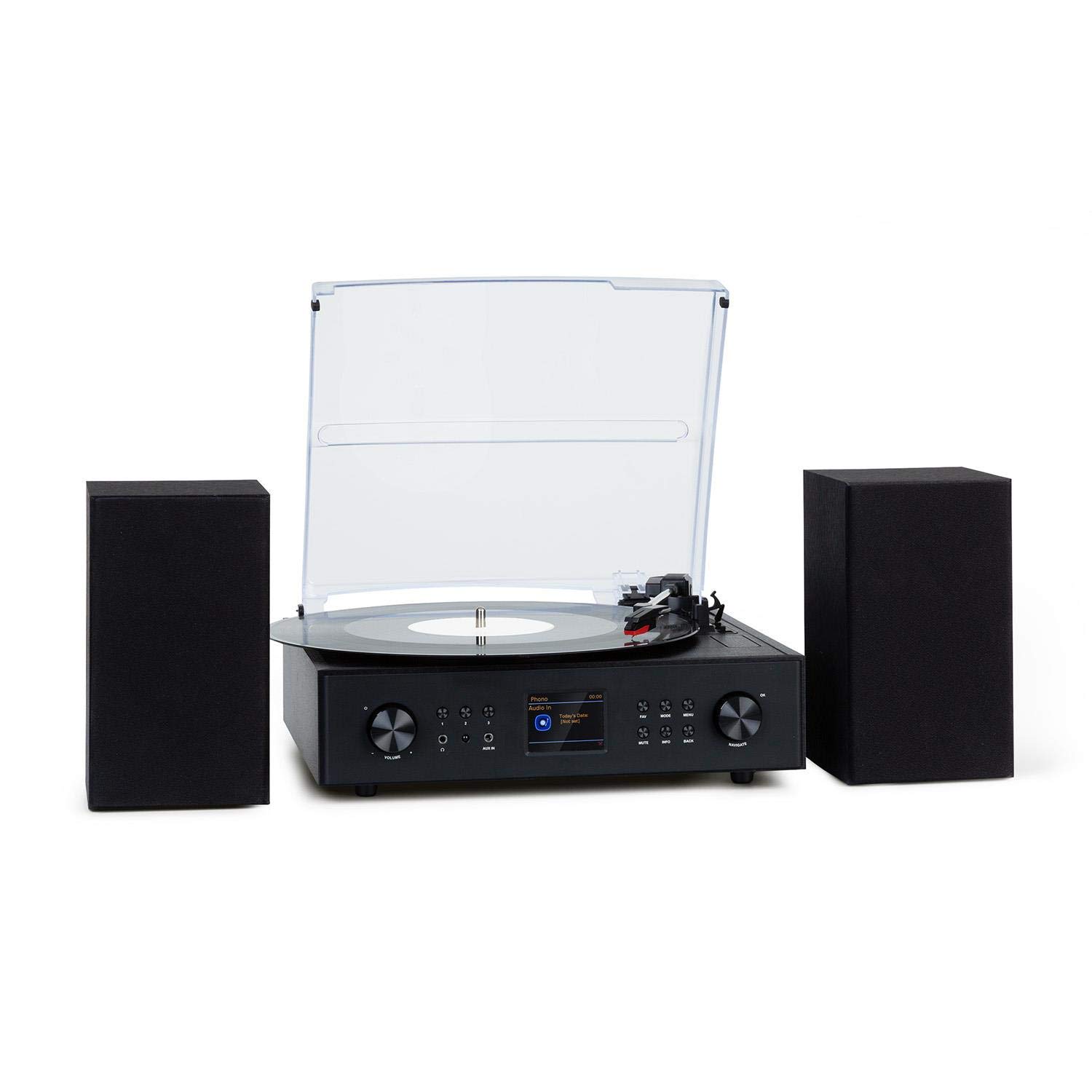 auna-connect-vinyl-plattenspieler-internetradio-dab-bluetooth-40w-schwarz image 1