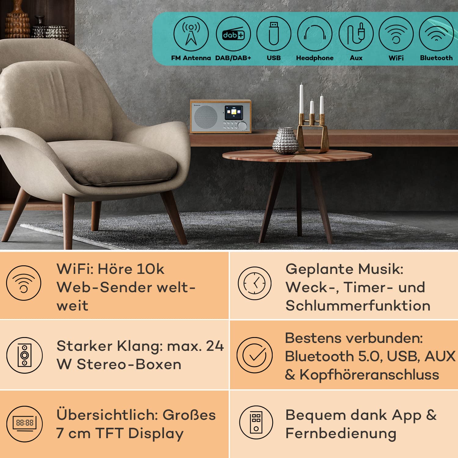 auna-tragbares-internetradio-dab-dab-fm-mit-bluetooth-und-stereo-lautsprecher image 2