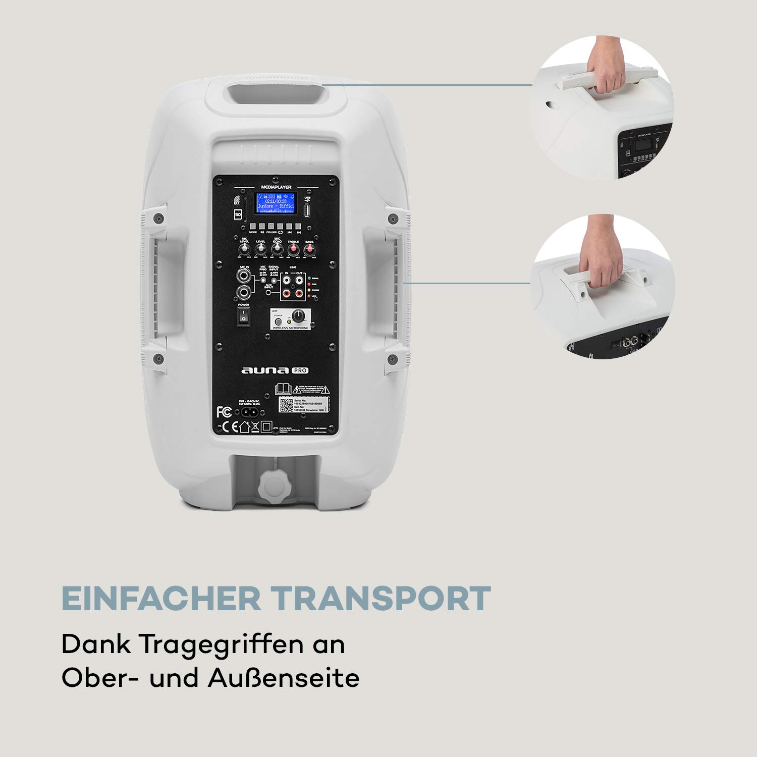 auna-streetstar-mobile-pa-anlage-10-zoll-subwoofer-max-400-watt-mit-bluetooth-us image 5