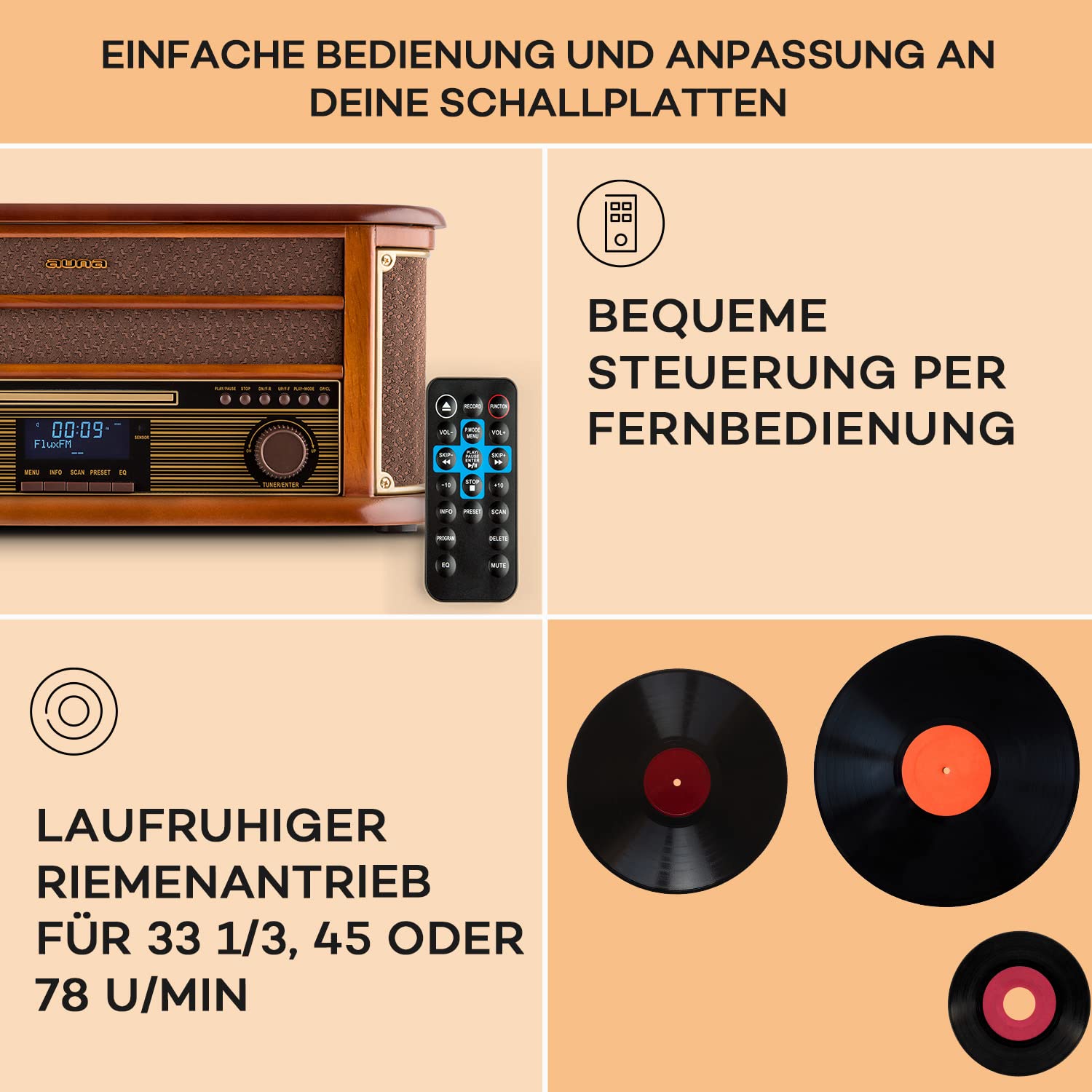 auna-retro-plattenspieler-mit-dab-radio-cd-player-lautsprecher-und-usb-aufnahme- image 4