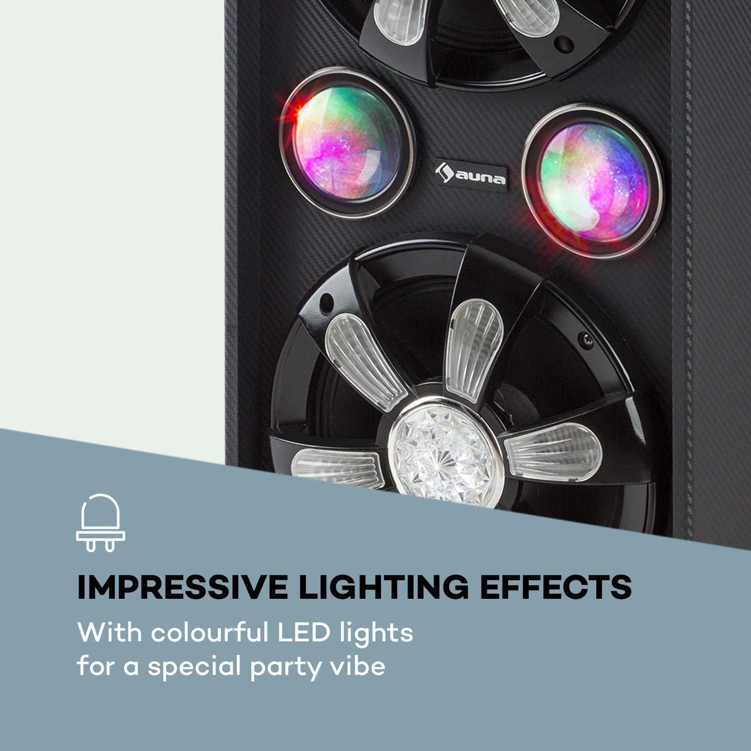 auna-disgo-box-2100-pa-anlage-100w-mit-akku-led-bluetooth-schwarz image 7