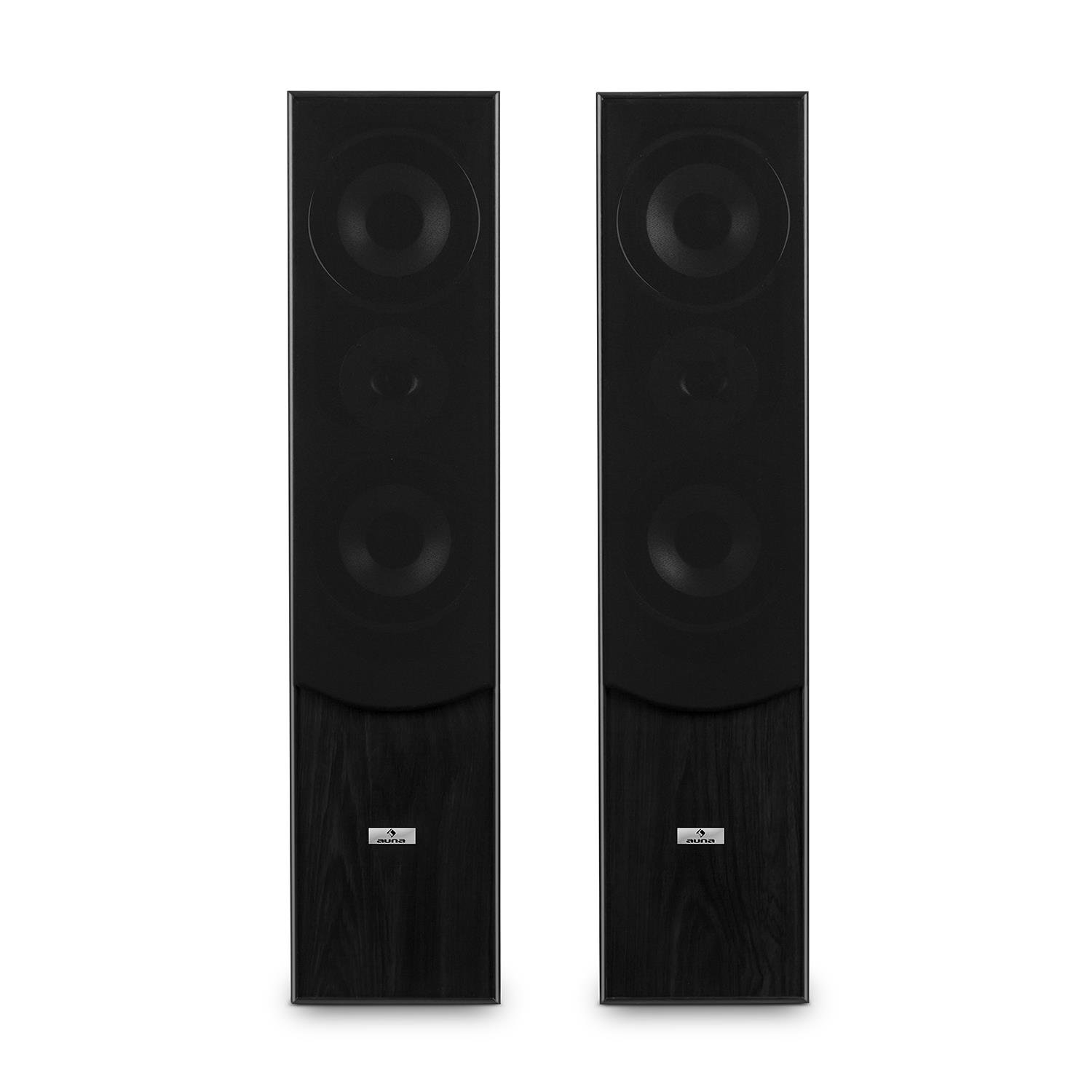 auna-l766-hifi-stand-lautsprecher-paar-3-wege-bassreflex-350w-schwarz image 3