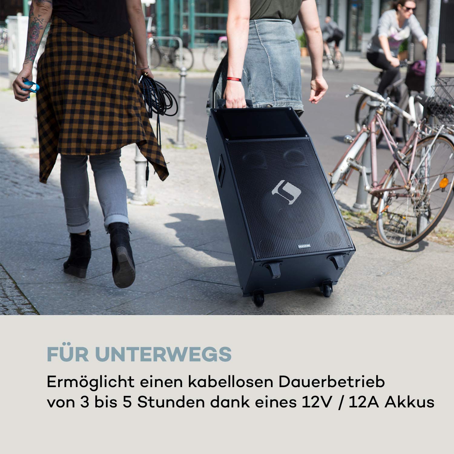 auna-ktv-mobile-pa-soundanlage-mit-touch-display-2-uhf-mikrofonen-und-akku-schwa image 6