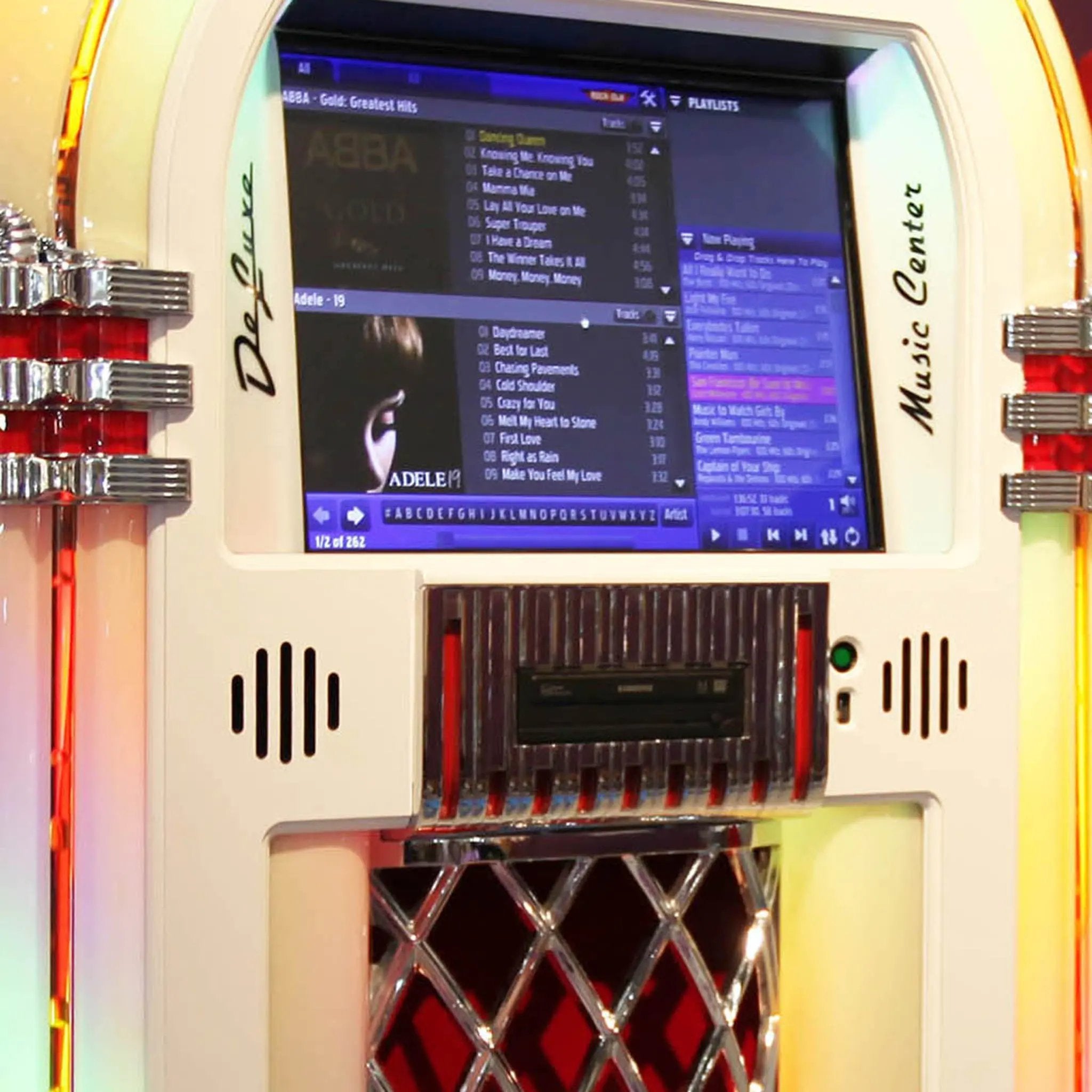 rock-ola-bubbler-qb-8-digital-music-center-jukebox-gloss-white image 3