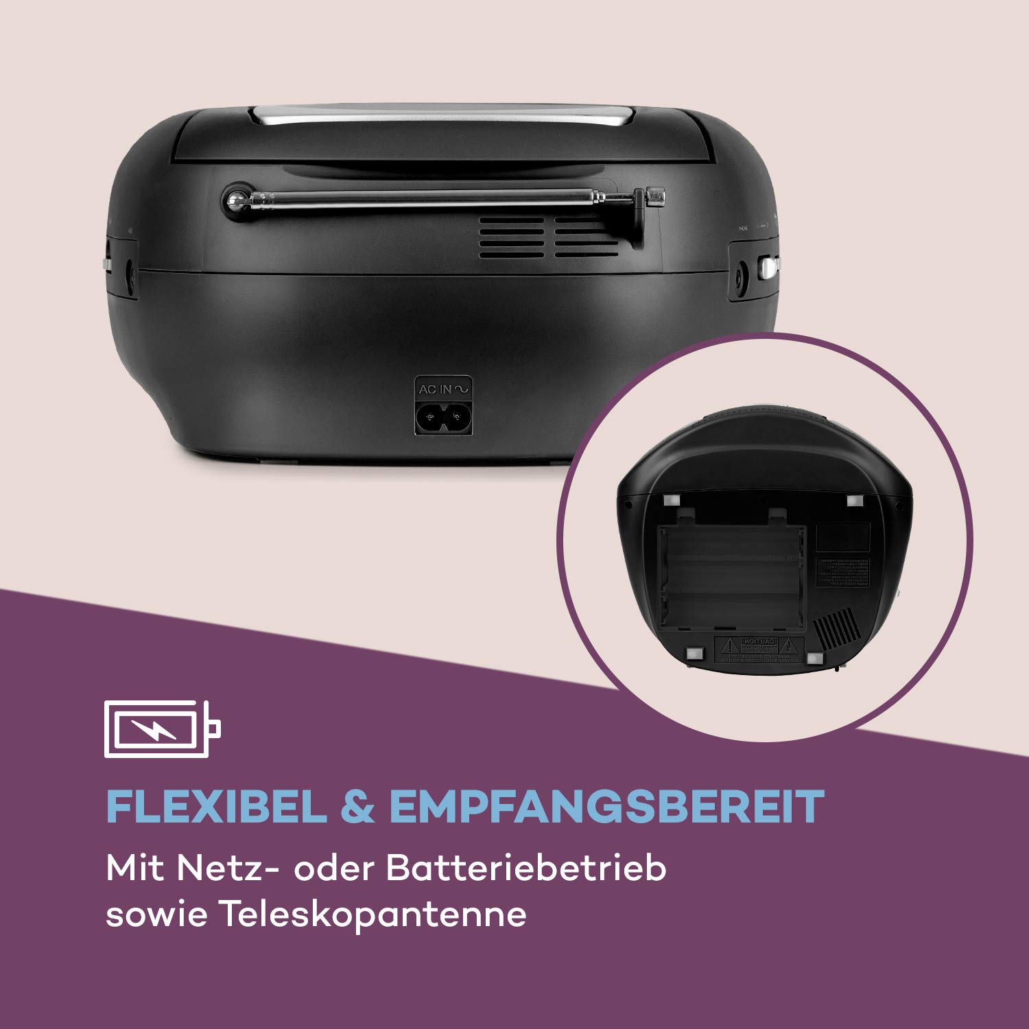 auna-black-bonbon-cd-boombox-bluetooth-ukw-schwarz image 6
