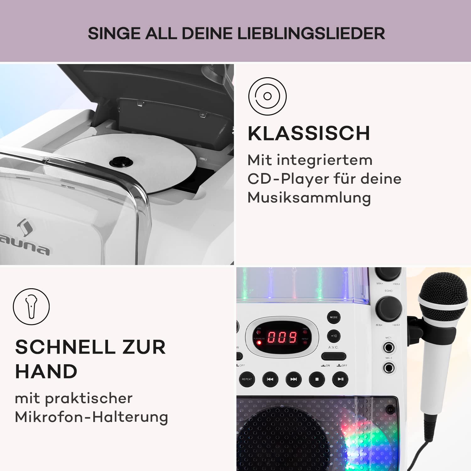 auna-ktv-karaoke-musikbox-mit-cd-player-bluetooth-und-2-uhf-mikrofonen image 4