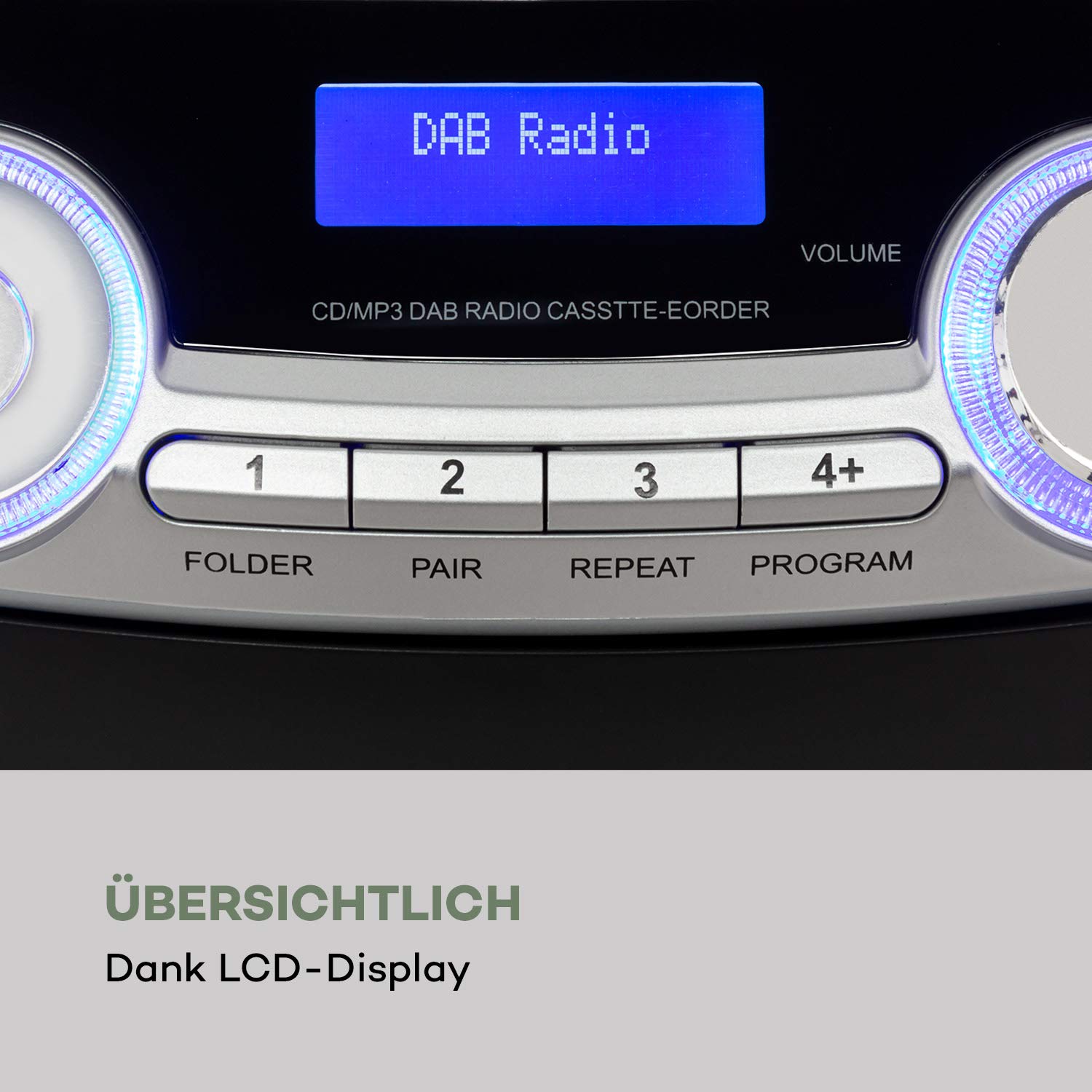 auna-roadie-2k-stereo-boombox-mit-dab-ukw-cd-kassette-usb-und-bluetooth-5-0-silb image 5
