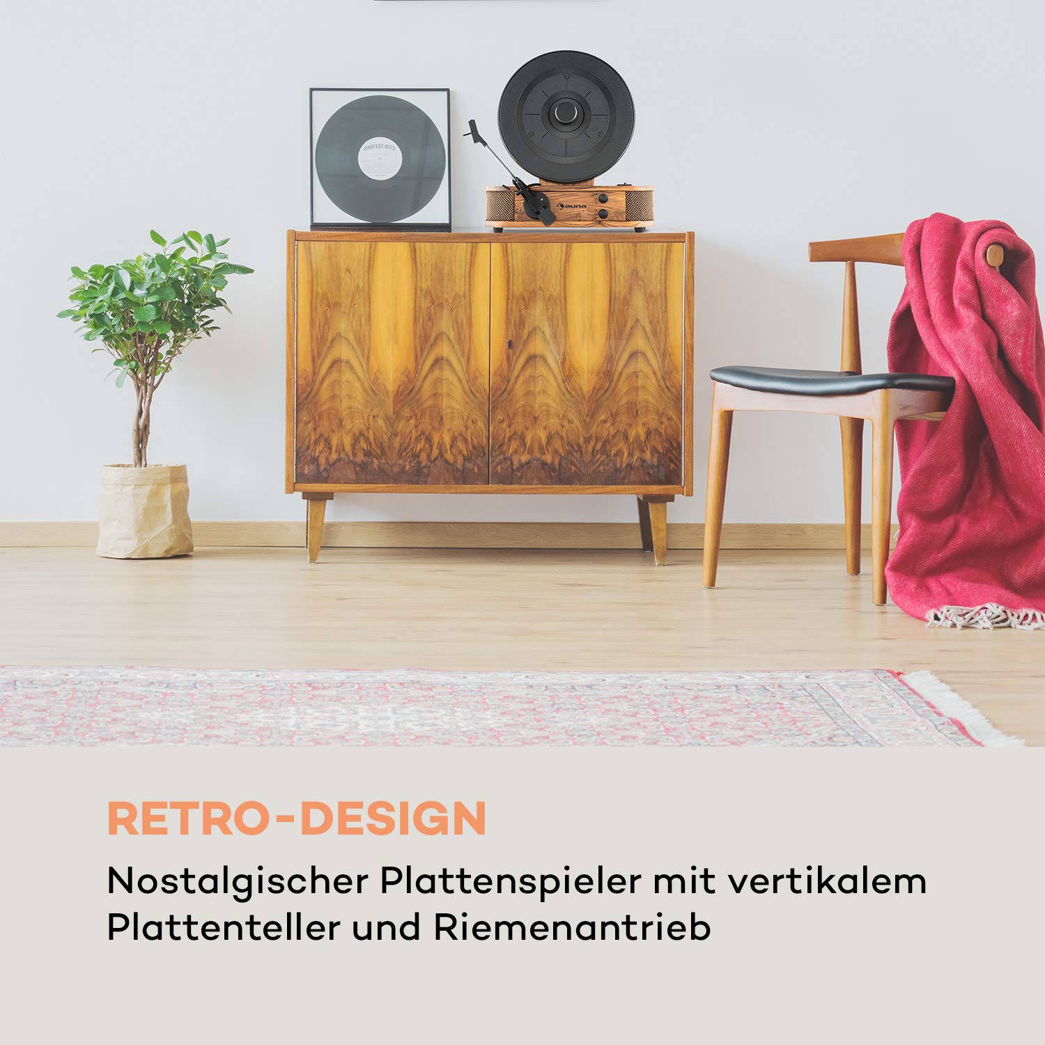 auna-verticalo-retro-plattenspieler-vertikal-bluetooth-usb-holzoptik-36-x-38-x-2 image 2