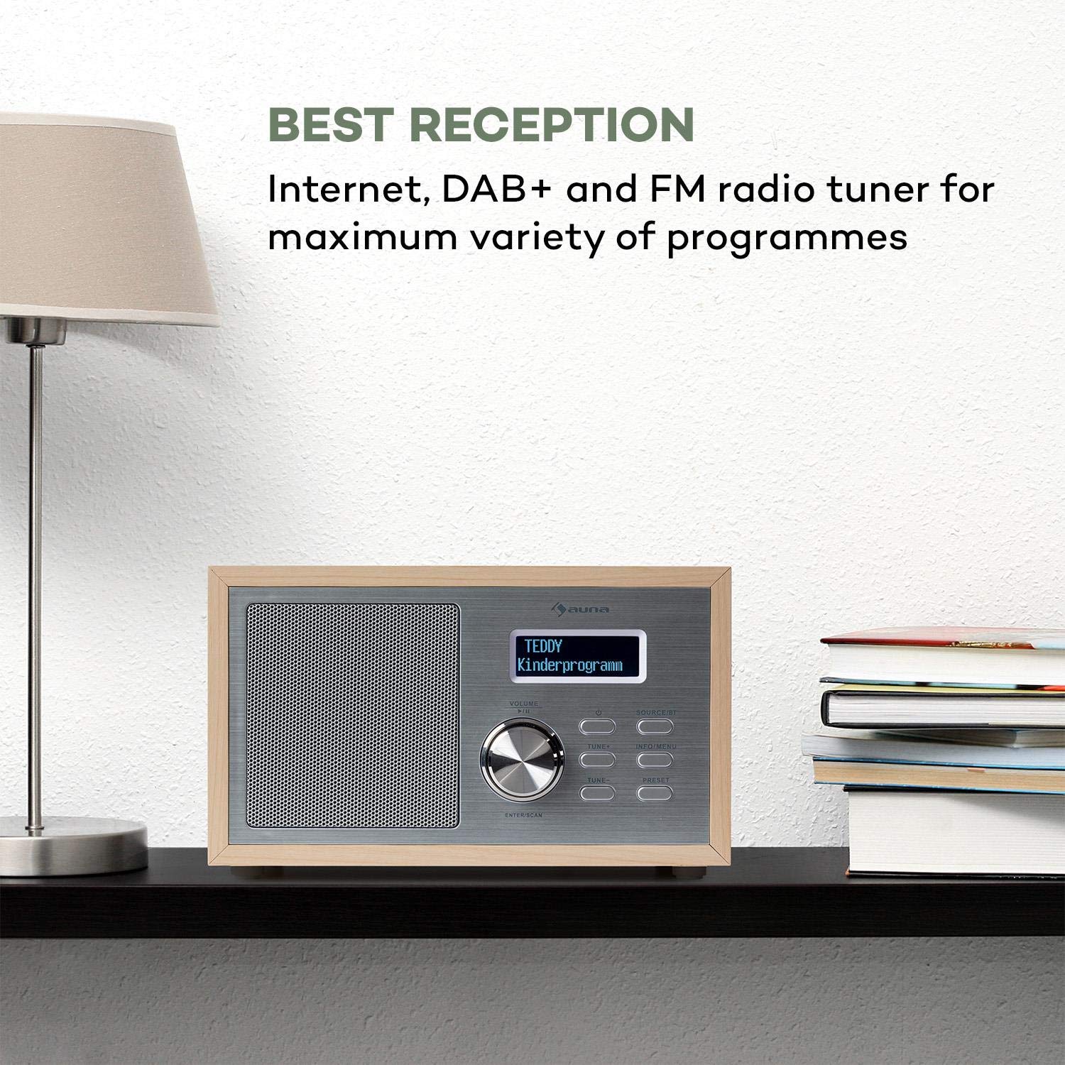 auna-ambient-dab-radio-mit-bluetooth-5-0-holzoptik-braun image 2