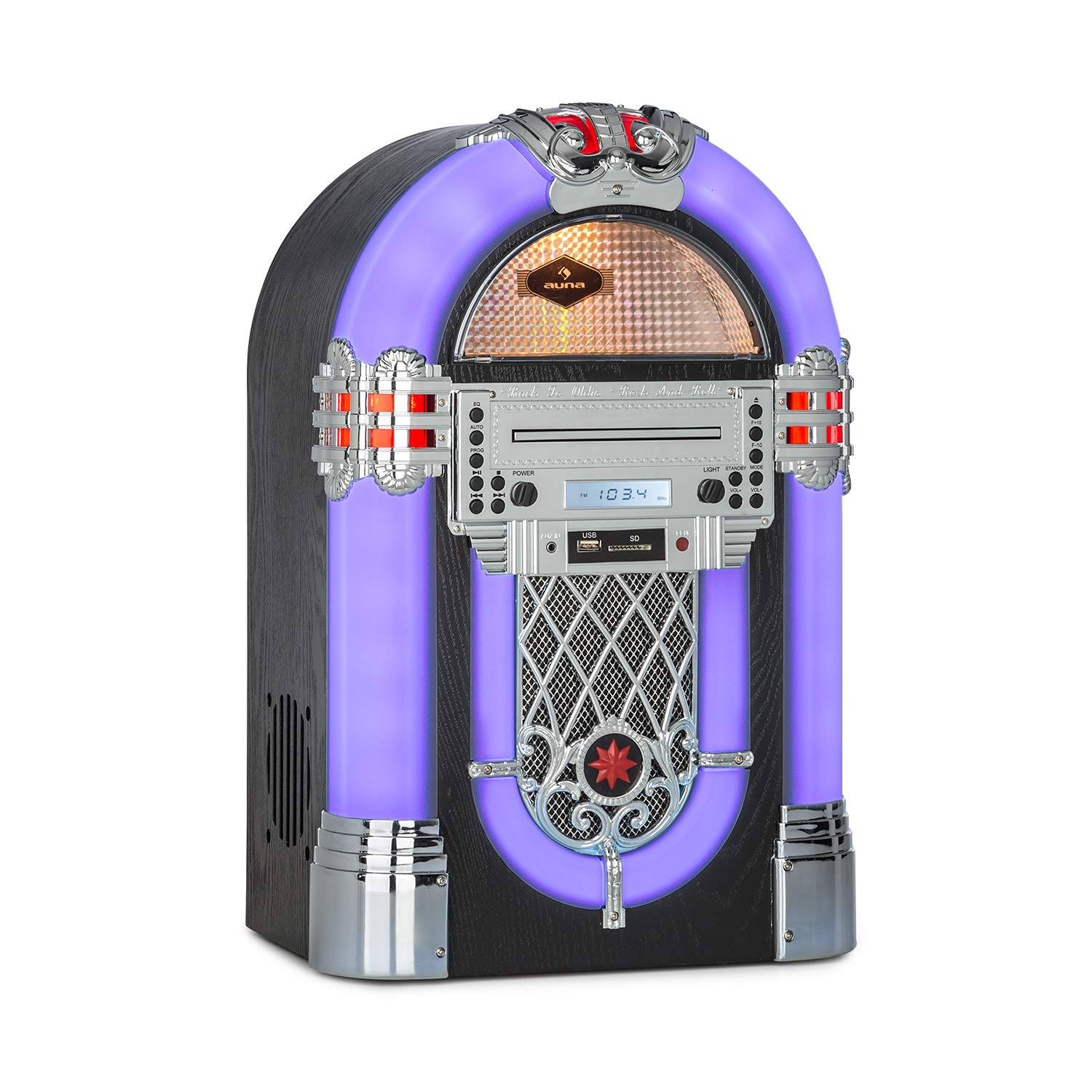 auna-kentucky-home-audio-jukebox-mit-bluetooth-cd-player-und-ukw-radio-schwarz-e image 1
