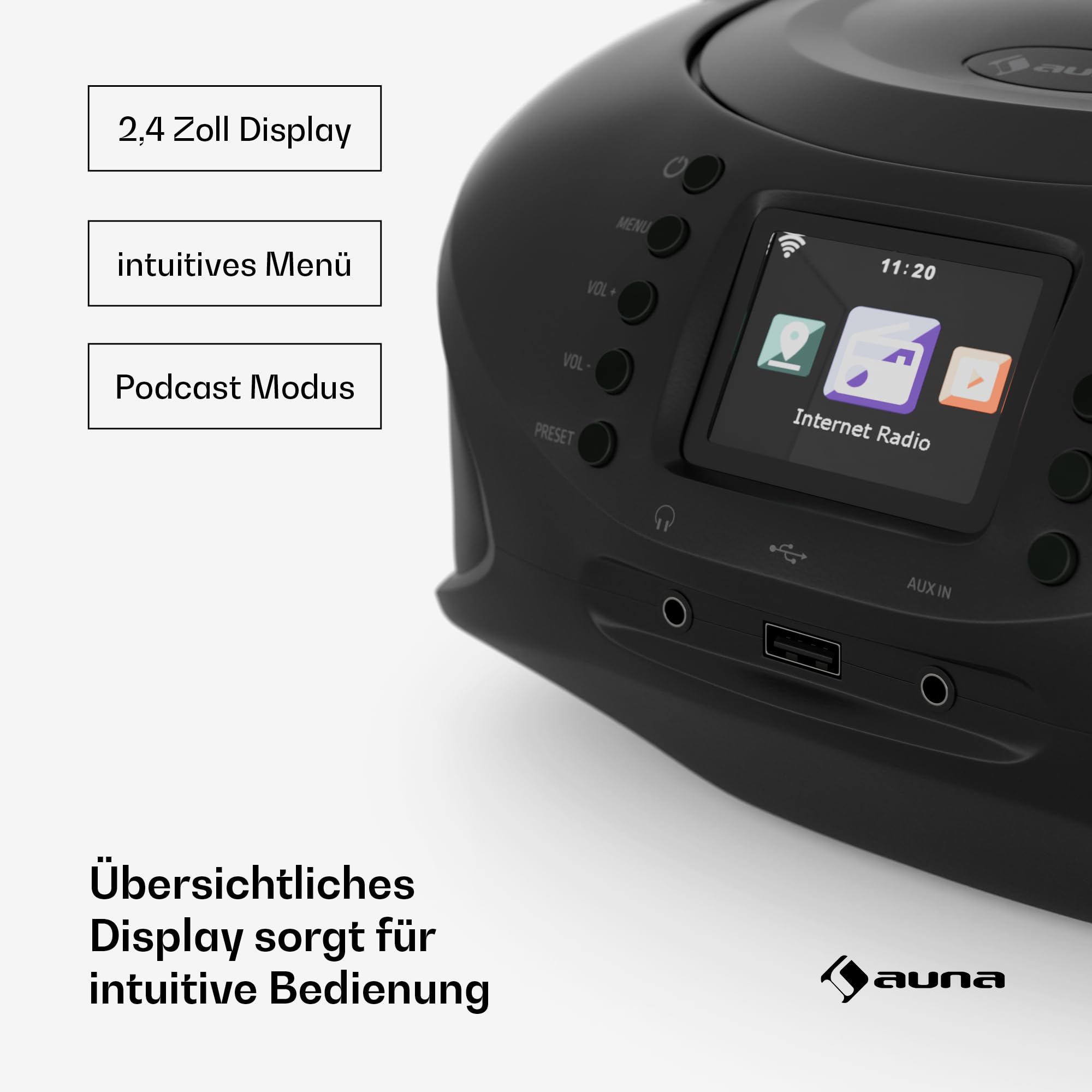 auna-roadie-smart-tragbare-stereoanlage-cd-mp3-internet-dab-ukw-radio-bluetooth- image 4