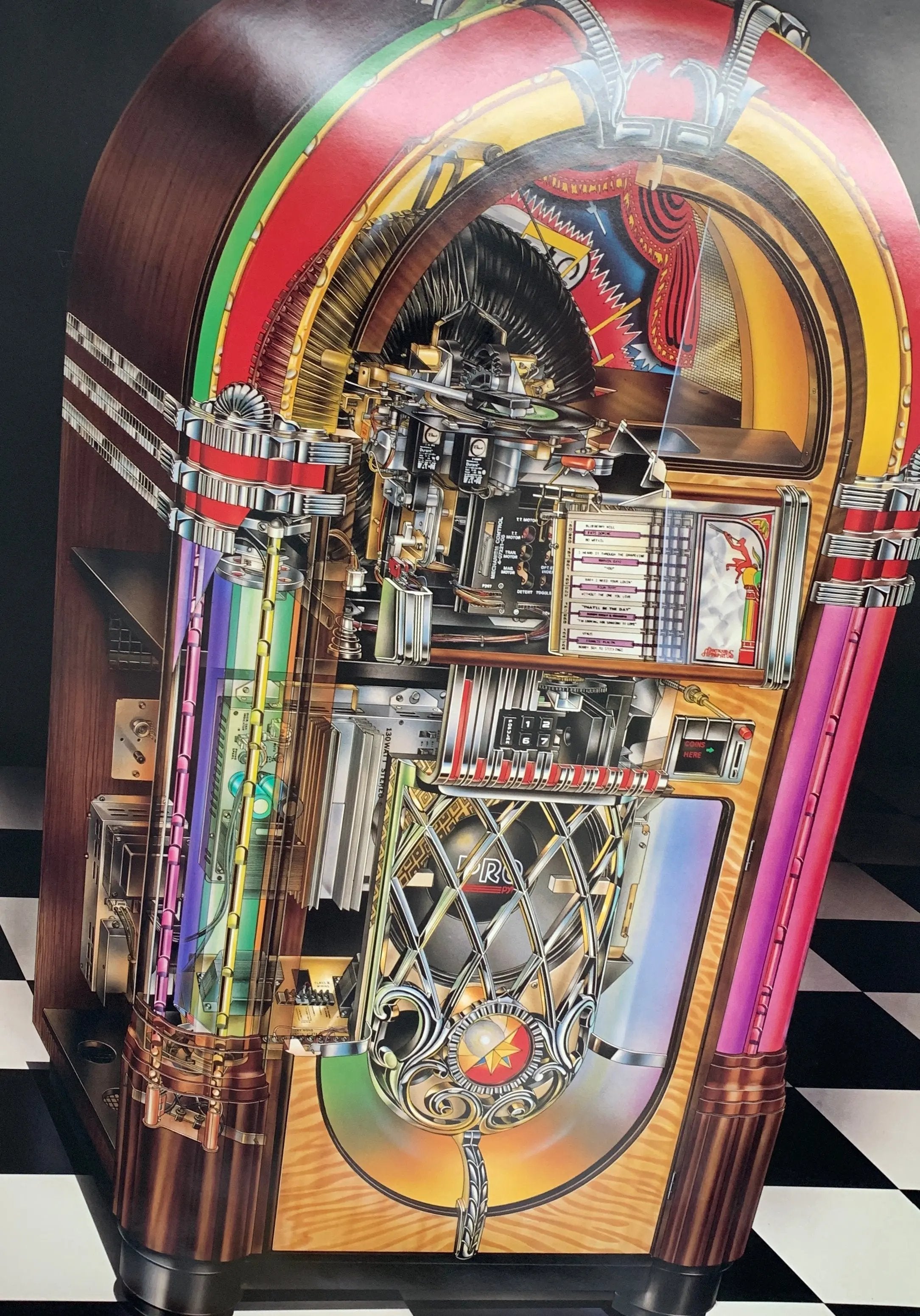 rock-ola-bubbler-poster-24-x-36-inch-jukebox-cutaway-kunstdruck image 3